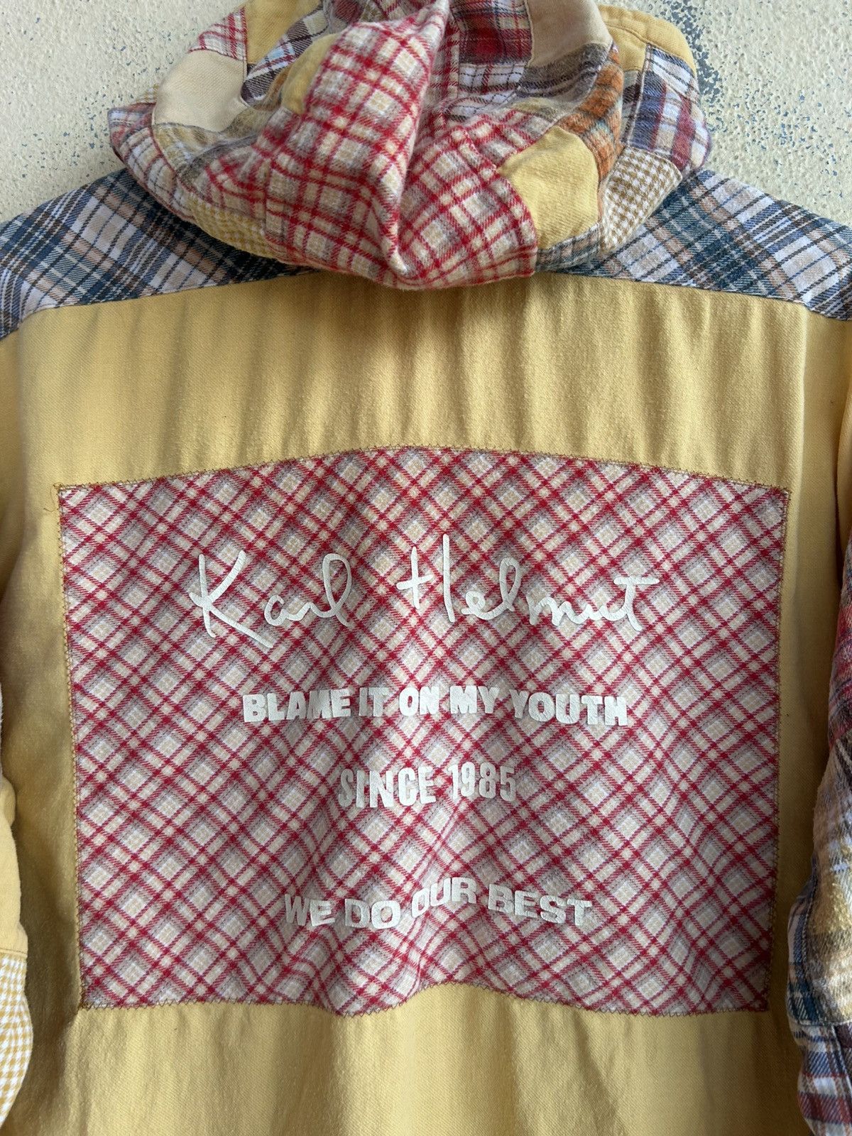 Karl Helmut Karl Helmut Patchworks Hooded Shirt Size US XL / EU 56 / 4 - 9 Thumbnail