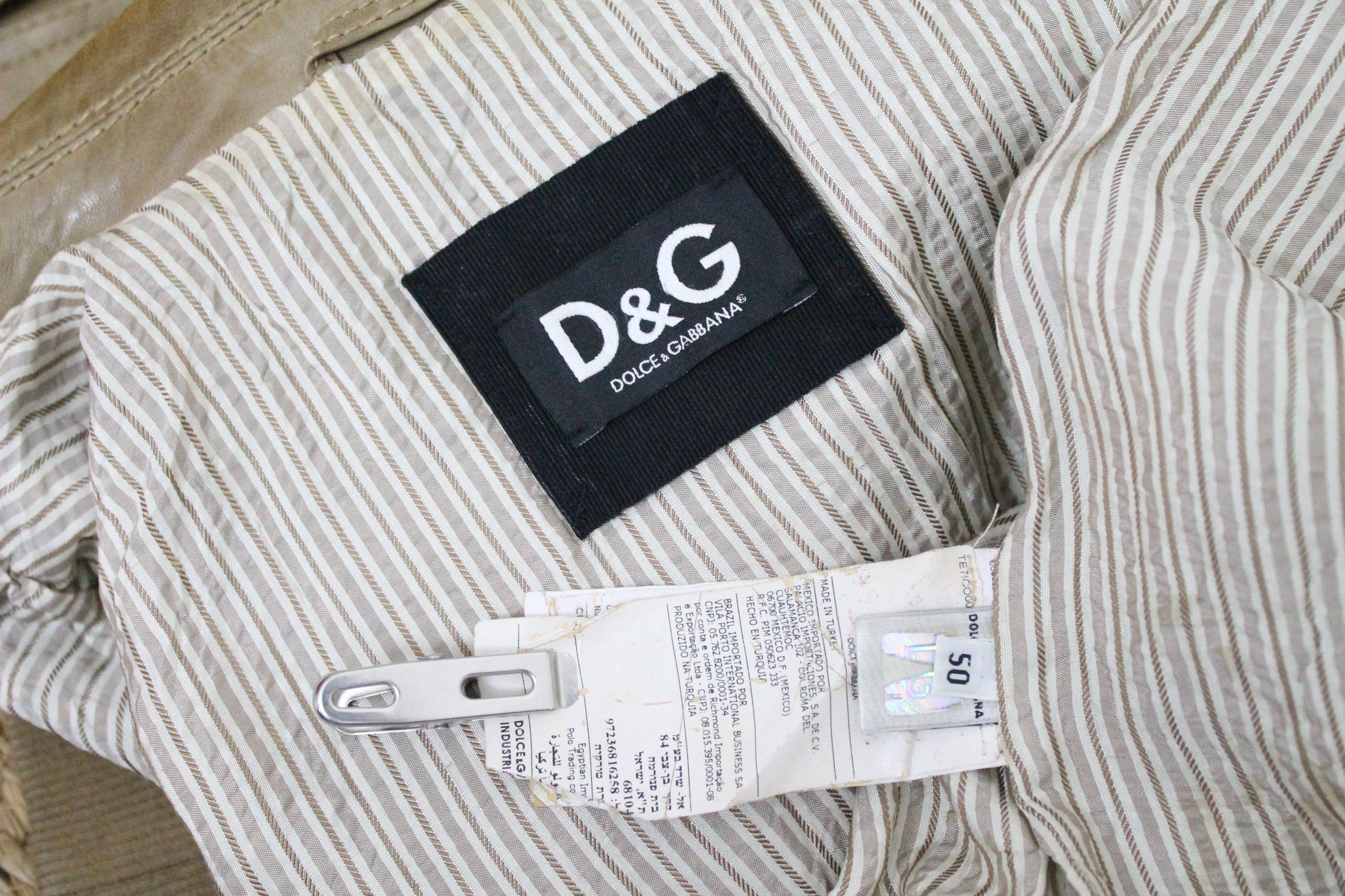 Dolce & Gabbana Vintage DOLCE & GABBANA Leather Jacket. Size US M / EU 48-50 / 2 - 7 Thumbnail