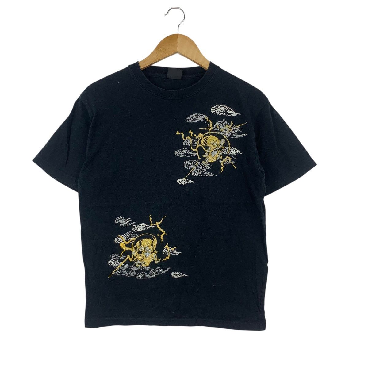 Vintage Vintage JAPAN TRADITIONAL SUKAJAN Fujin Raijin Tee Shirt Top Size US L / EU 52-54 / 3 - 4 Thumbnail