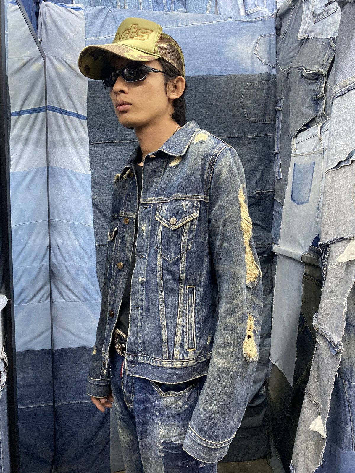 RRL Ralph Lauren Distressed trucker jacket Denim supply RL TYPE3 Size US M / EU 48-50 / 2 - 10 Thumbnail