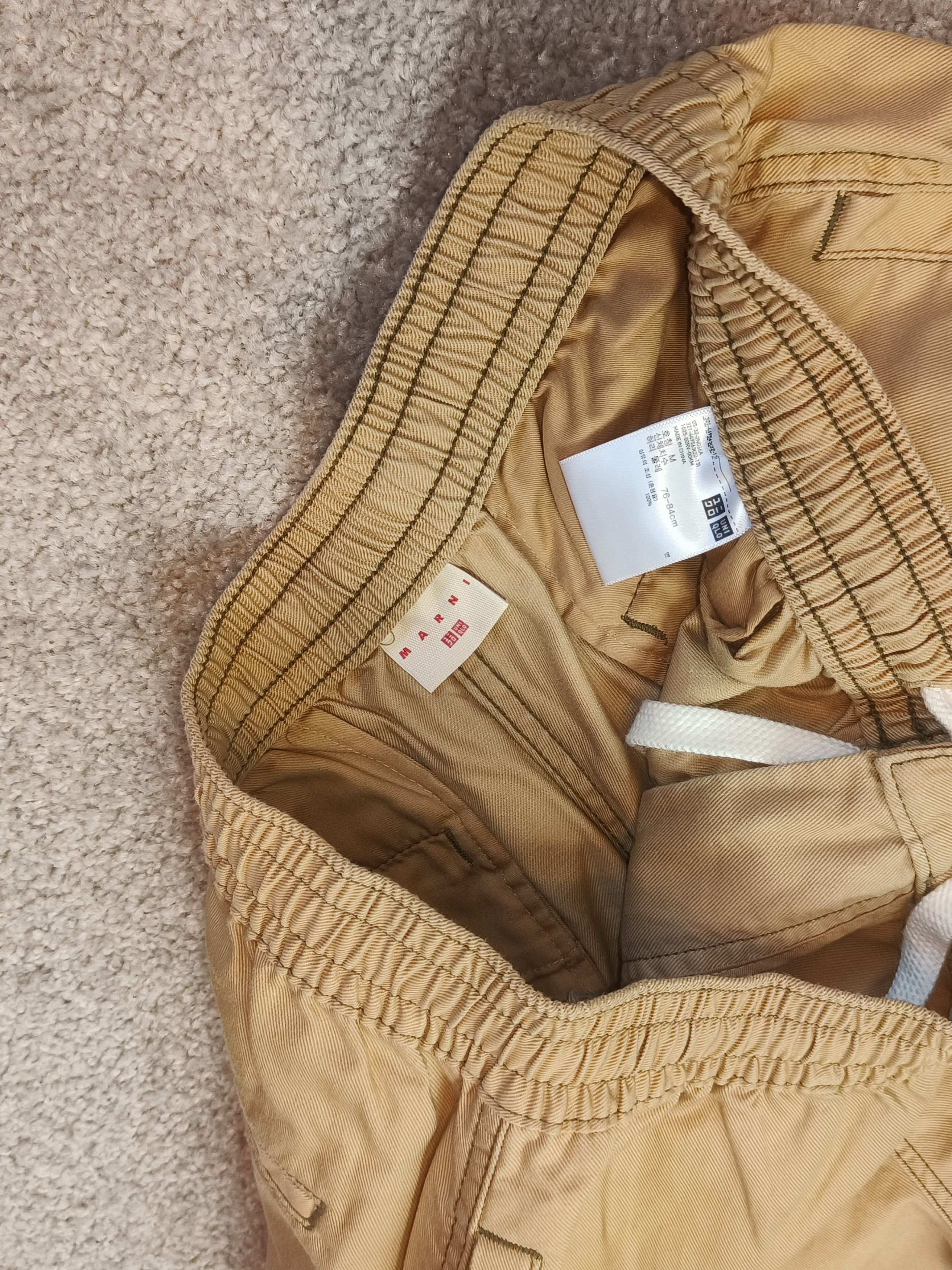 Marni × Uniqlo Uniqlo x MARNI Wide Fit Beige Boxy Shorts Size US 32 / EU 48 - 4 Thumbnail