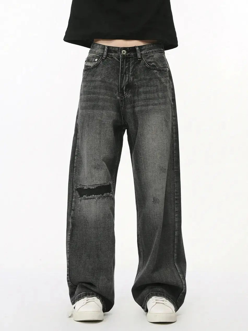 Japanese Brand Retro loose high street ripped jeans Size US 32 / EU 48 - 1 Thumbnail