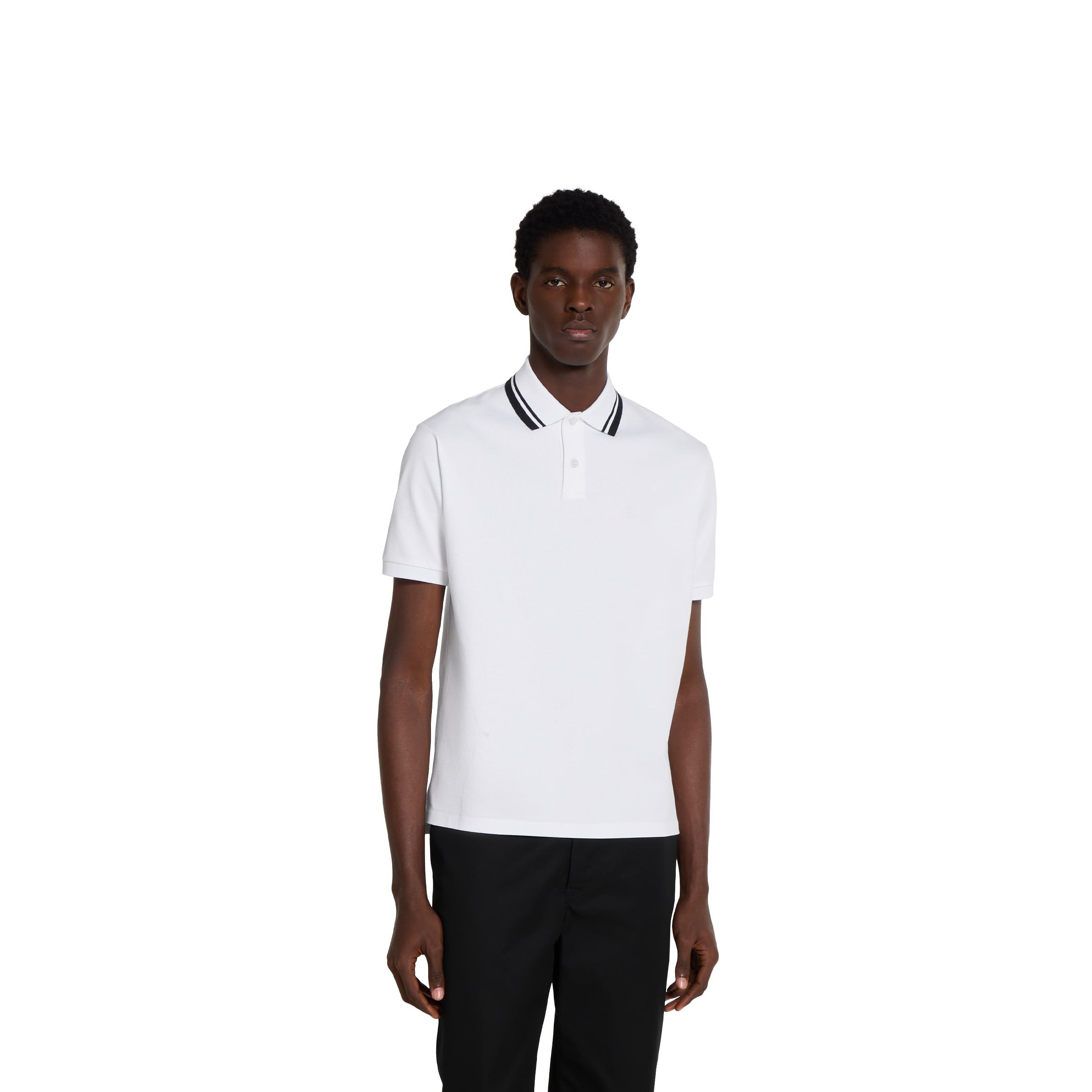 Designer Men’s White Polo – Classic Short Sleeve Polo Shirt Size US M / EU 48-50 / 2 - 1 Thumbnail