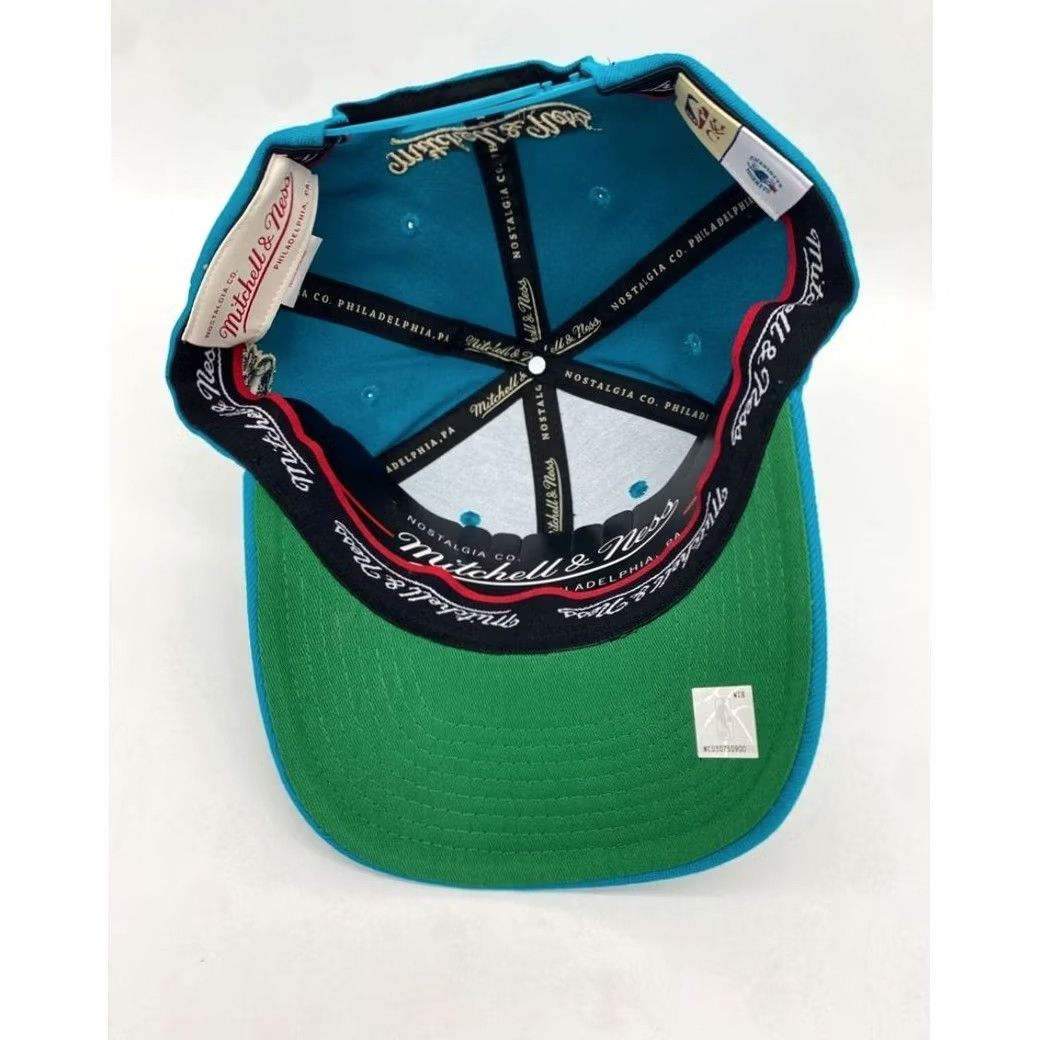 Mitchell & Ness Mitchell Ness Charlotte Hornets Teal Baseball Cap NBA Basketball Hat Unisex Adults Adjustable Twill Polyester Hat Cap Size ONE SIZE - 4 Thumbnail