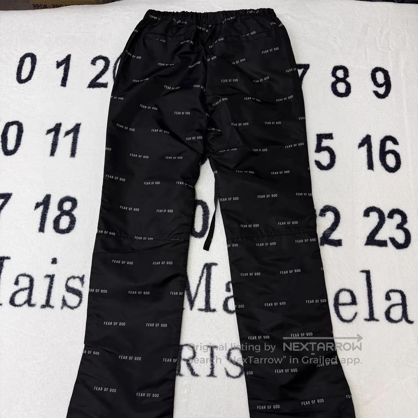 Fear of God Black Casual Pants with Allover Print. Size US 31 - 3 Thumbnail