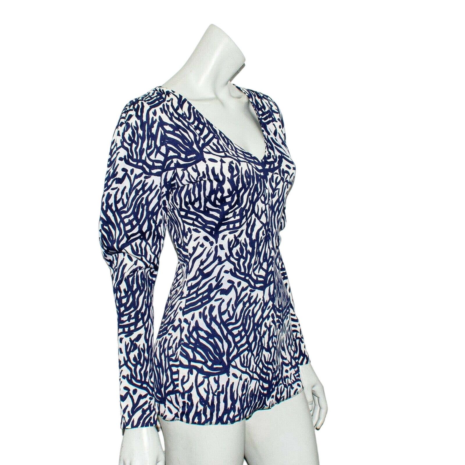 Missoni MISSONI Women's Pullover Blouse blue print Made in Italy Size S / US 4 / IT 40 - 6 Thumbnail