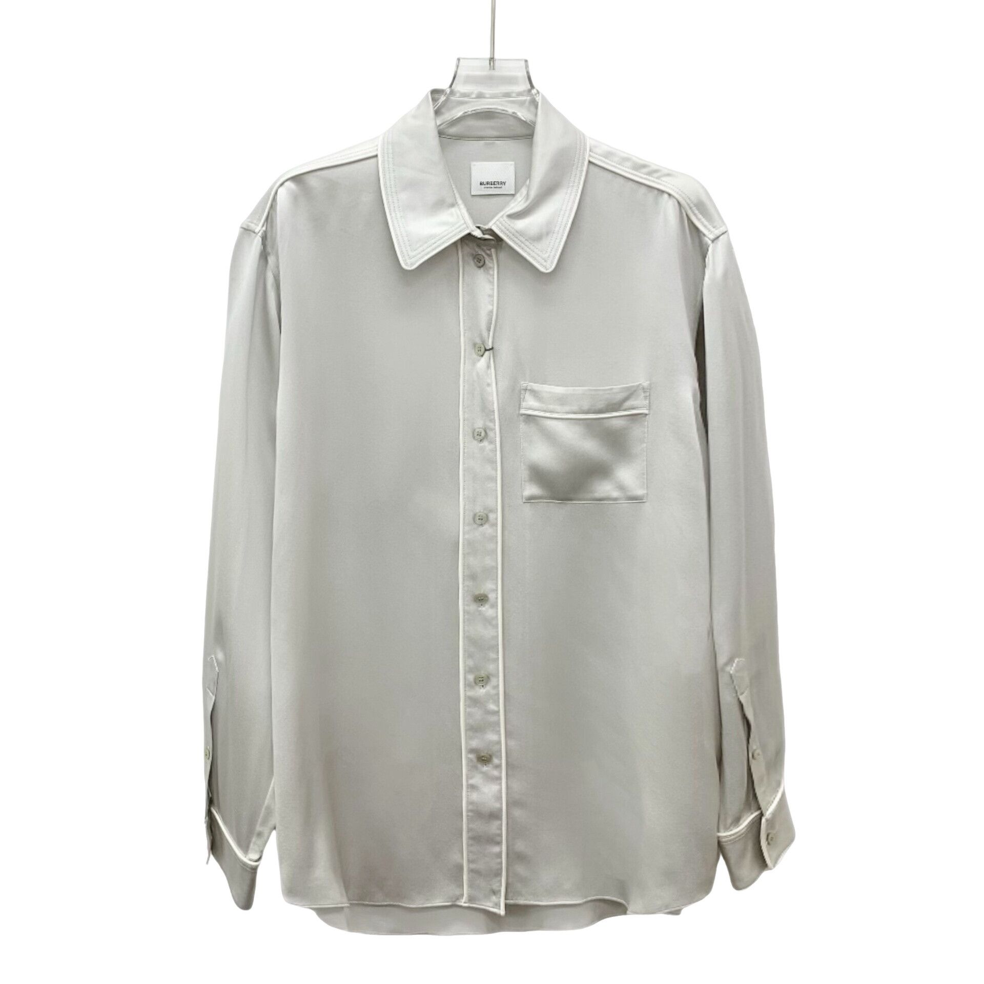 Burberry Burberry Silk Piping Long Sleeve Shirt IT 38 Size XS / US 0-2 / IT 36-38 - 1 Thumbnail