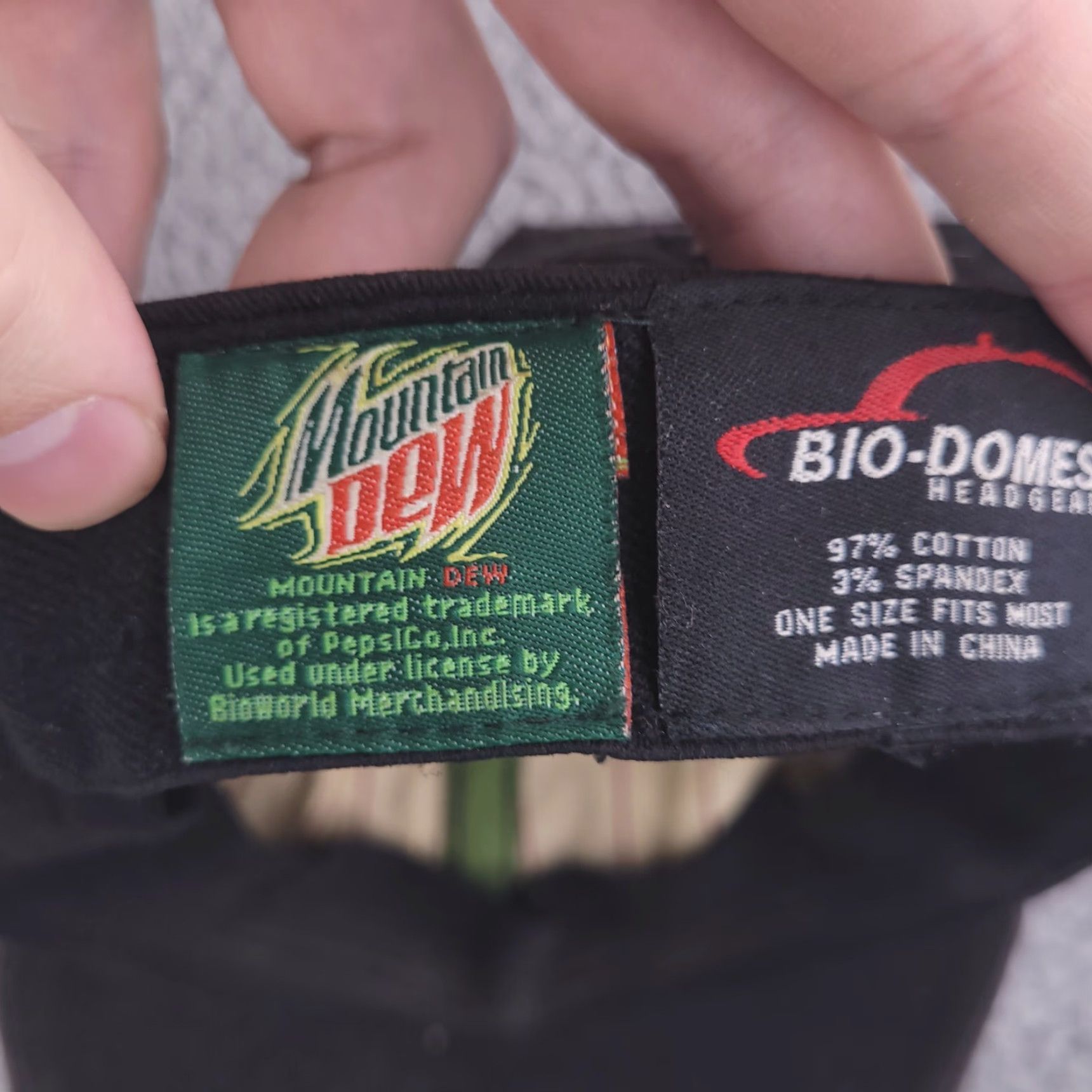 Logo 7 Mountain Dew Hat One Size Brown Distressed Logo Stretch Fitted Mens Baseball Cap Kid? Size ONE SIZE - 6 Thumbnail