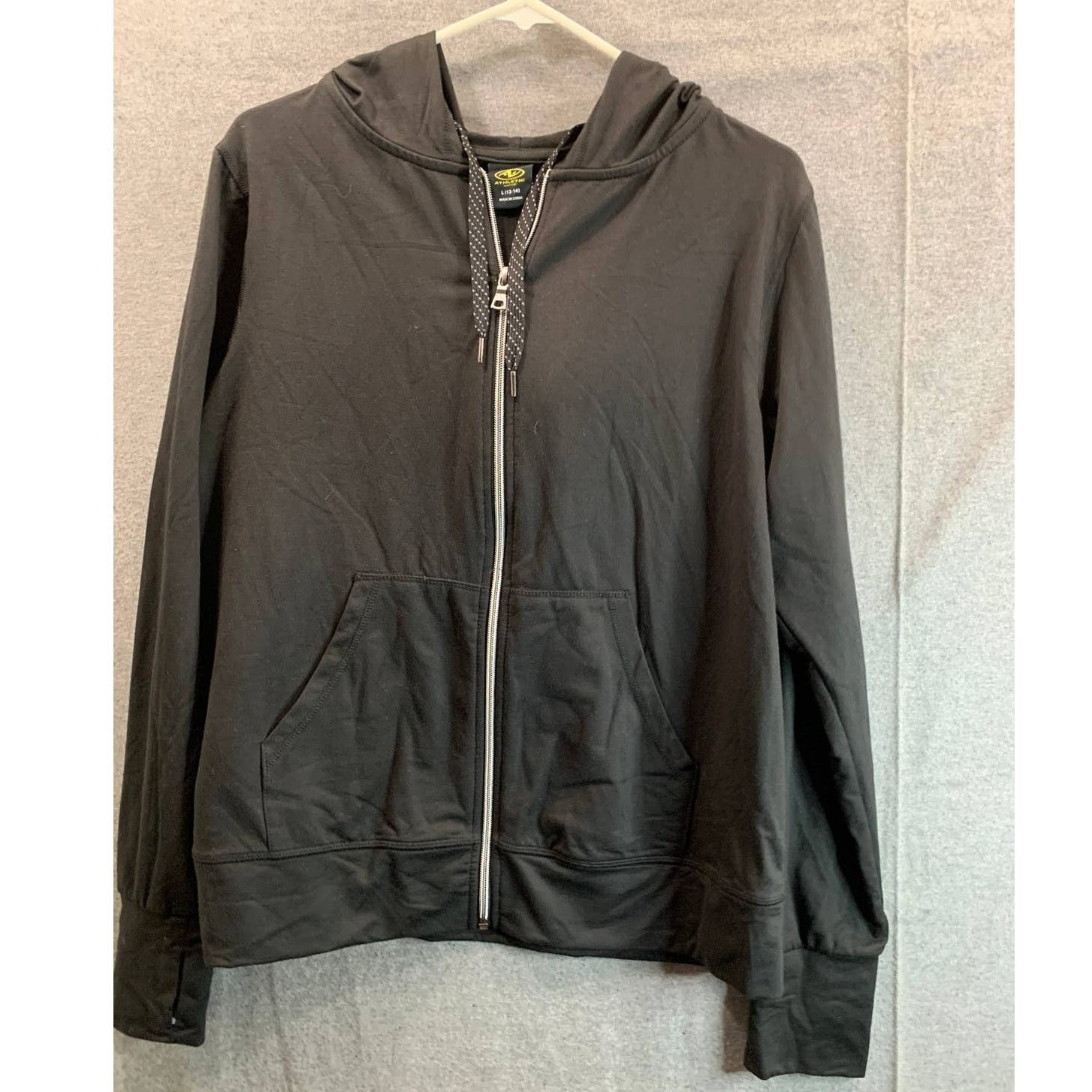 Athletic Works Athletic Works Women's Size Large Black Hoodie Full Zip Size L / US 10 / IT 46 - 1 Thumbnail