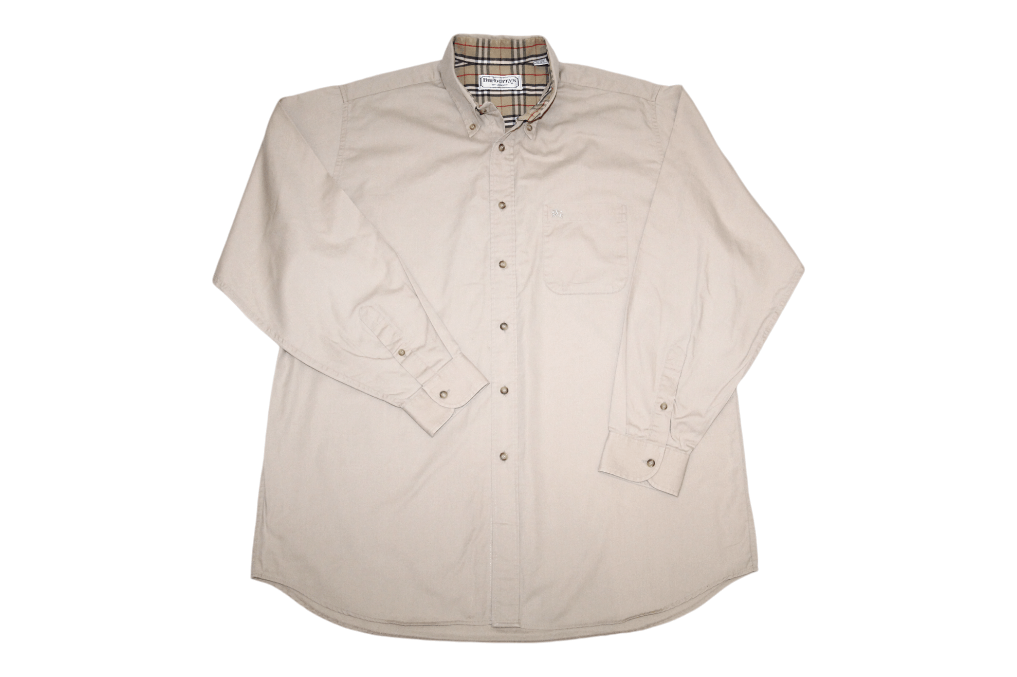 Burberry 70's Burberrys of London Signature Button Down Oxford Shirt Size US L / EU 52-54 / 3 - 1 Thumbnail