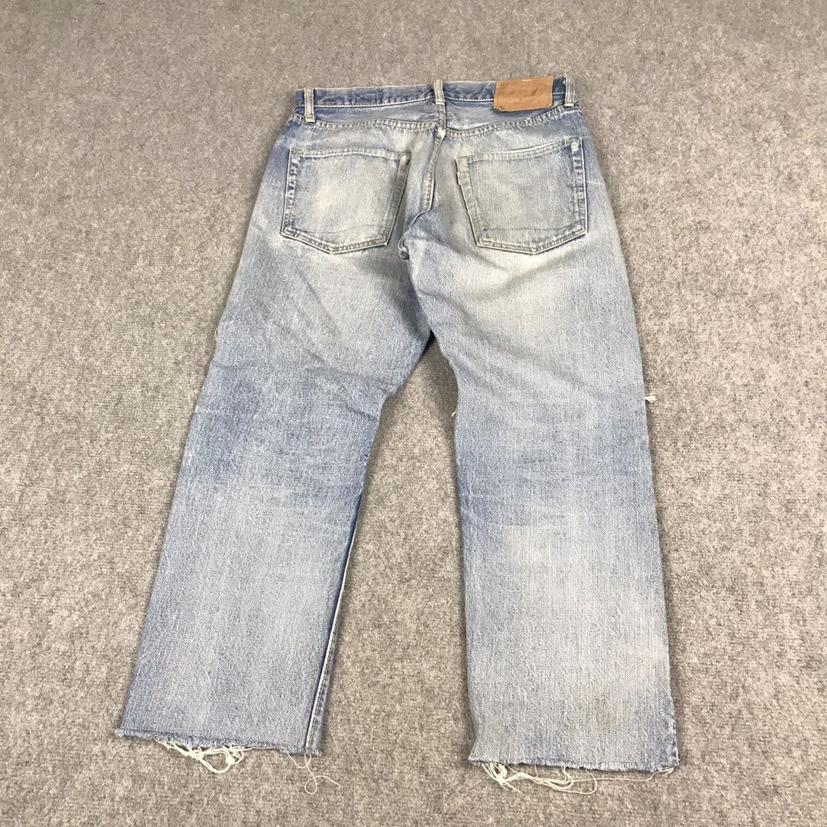 Orslow ORSLOW 2005 DISTRESSED SELVAGE DENIM LIGHT DENIM PANTS Size US 30 / EU 46 - 9 Thumbnail