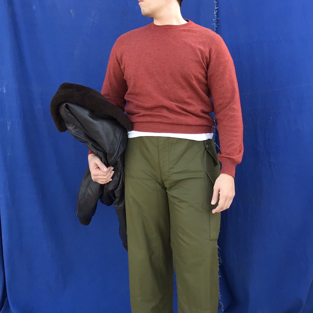 PURE CASHMERE BRICK RED JUMPER MADE IN ITALY