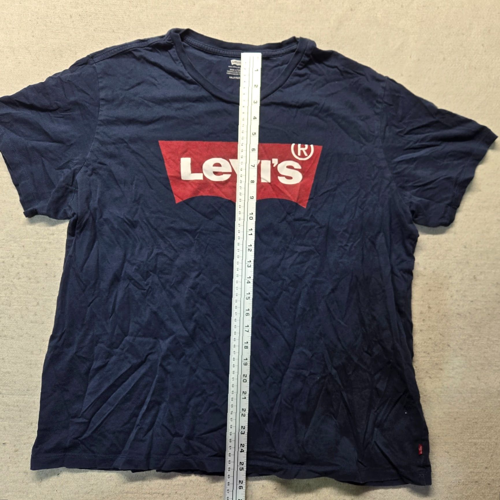 Levi's Levi's Logo Crew Neck T-Shirt Short Sleeve Adult 2XL Blue Cotton Men Size US XXL / EU 58 / 5 - 5 Thumbnail