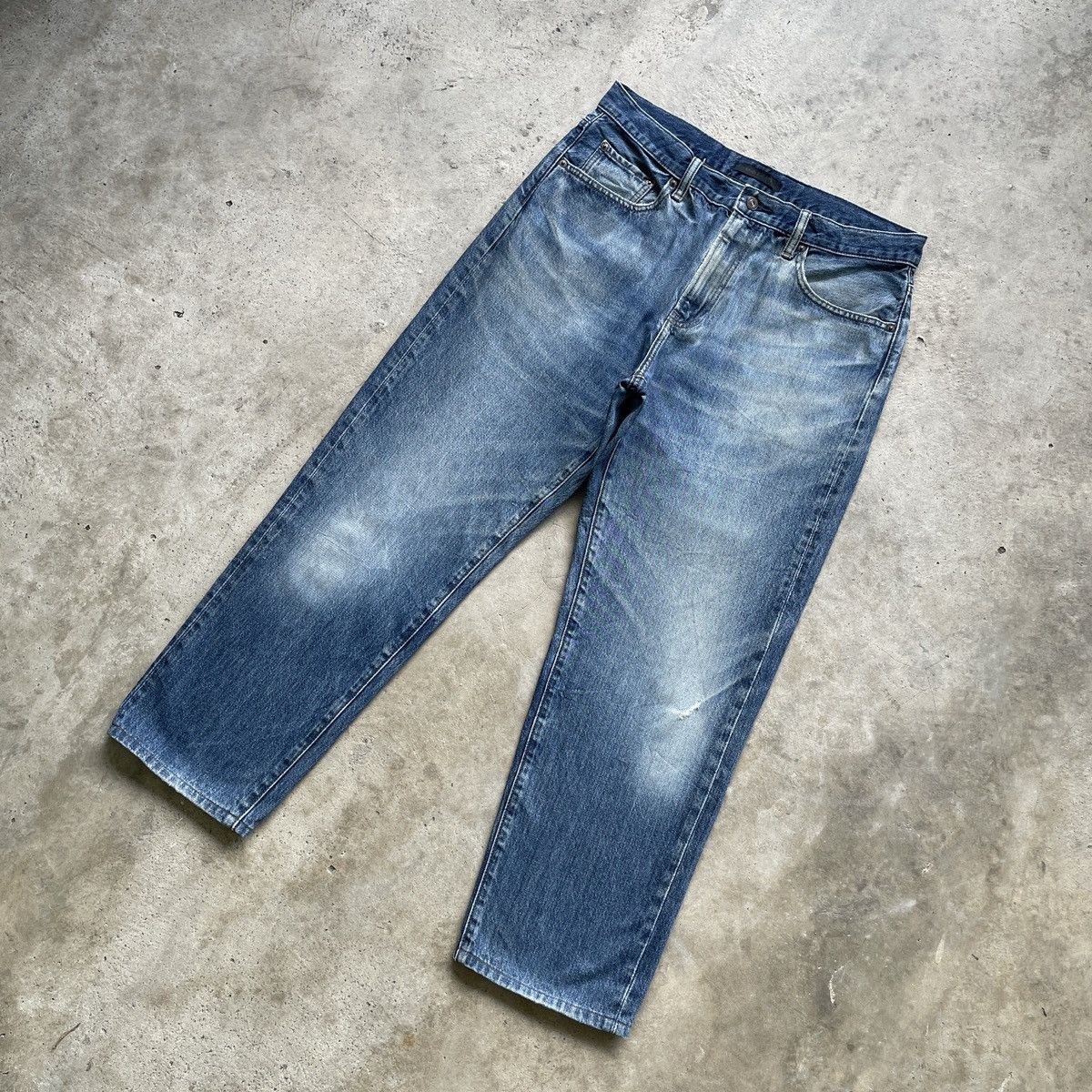Japanese Brand Vintage Japanese Brand Faded Denim Jeans Pants W34x27 Size US 34 / EU 50 - 2 Thumbnail