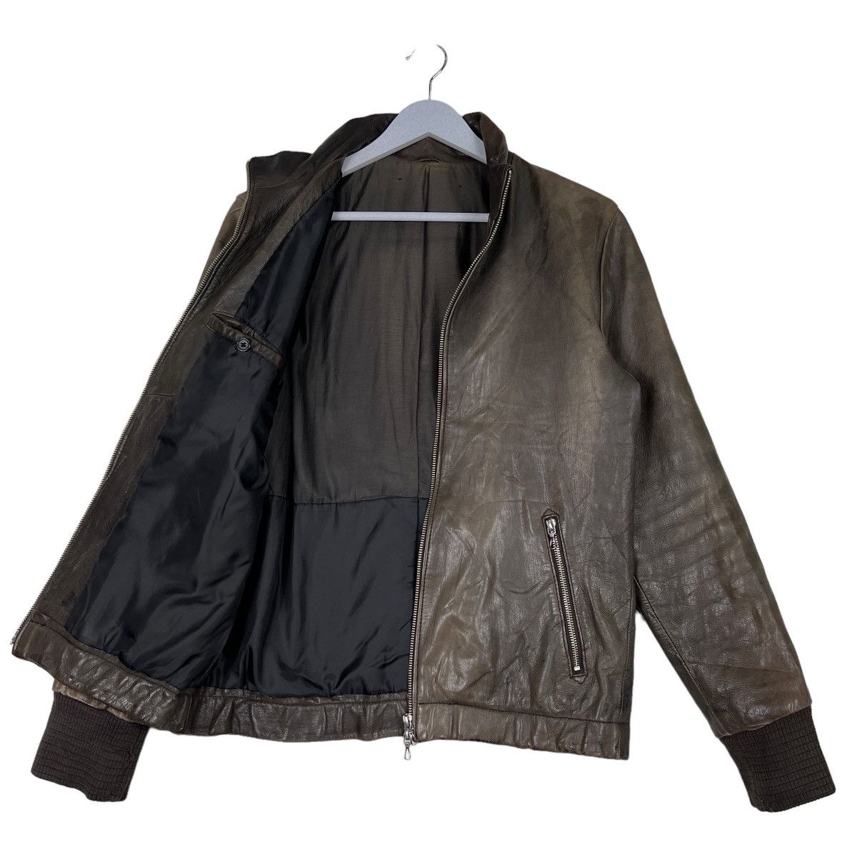 14th Addiction 🔥 NANO JOURNAL STANDARD GOAT SKIN BLOUSON LEATHER JACKET Size US M / EU 48-50 / 2 - 9 Thumbnail