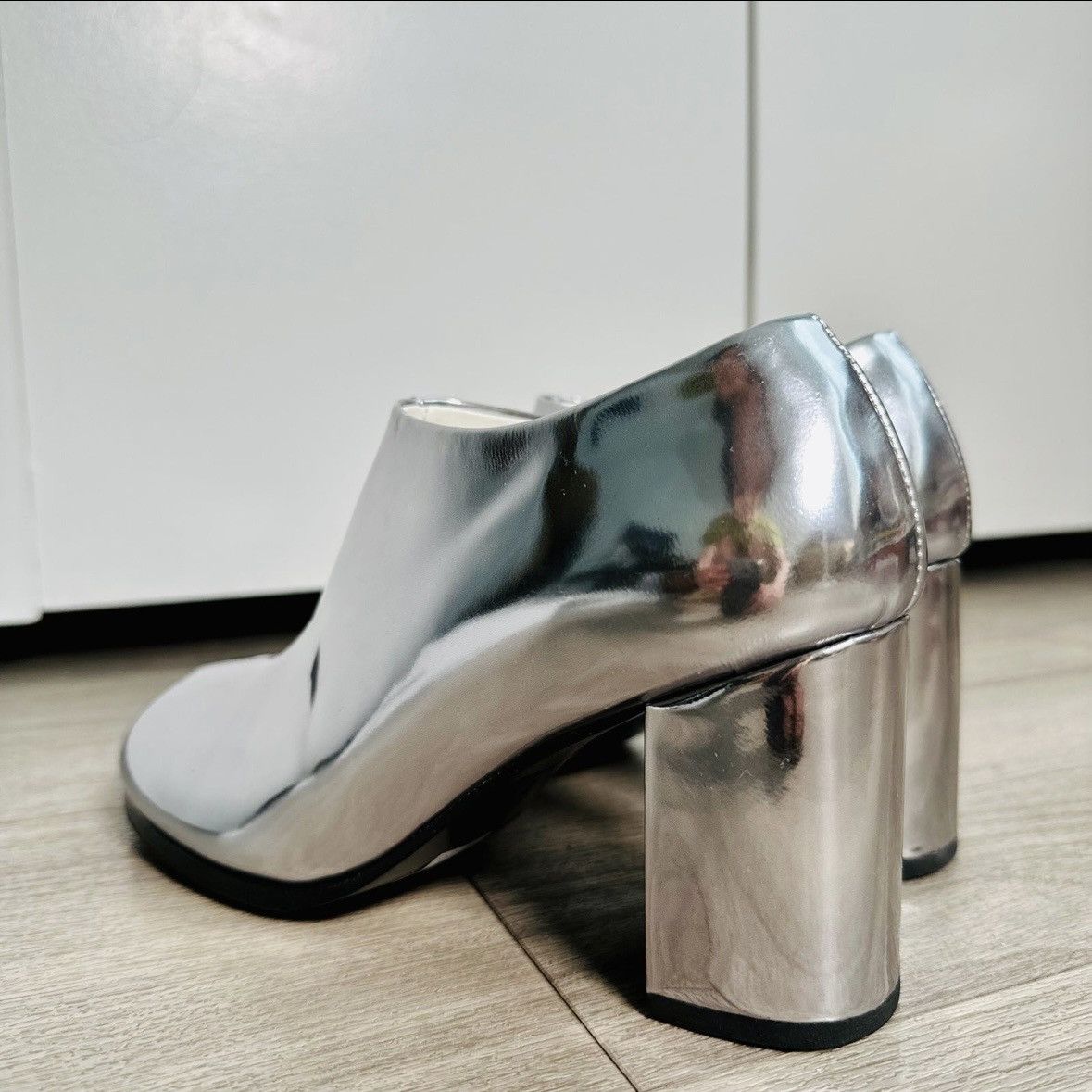 Junya Watanabe Junya Watanabe CDG Silver Leather Ankle Boots NWT Size US 6.5 / IT 36.5 - 8 Thumbnail