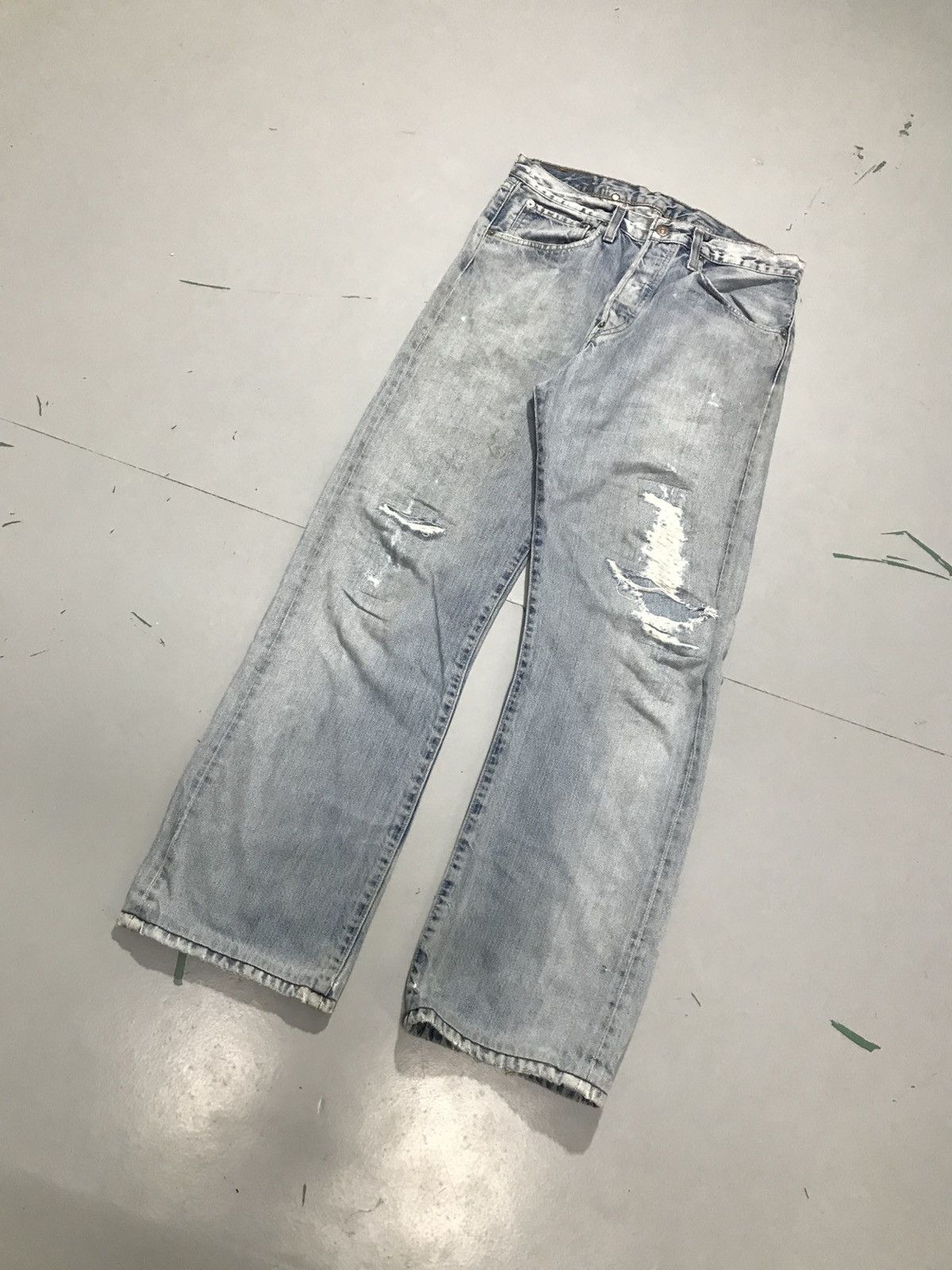 Levi's Vintage Levi’s buckle belt distressed denim Size US 32 / EU 48 - 3 Thumbnail