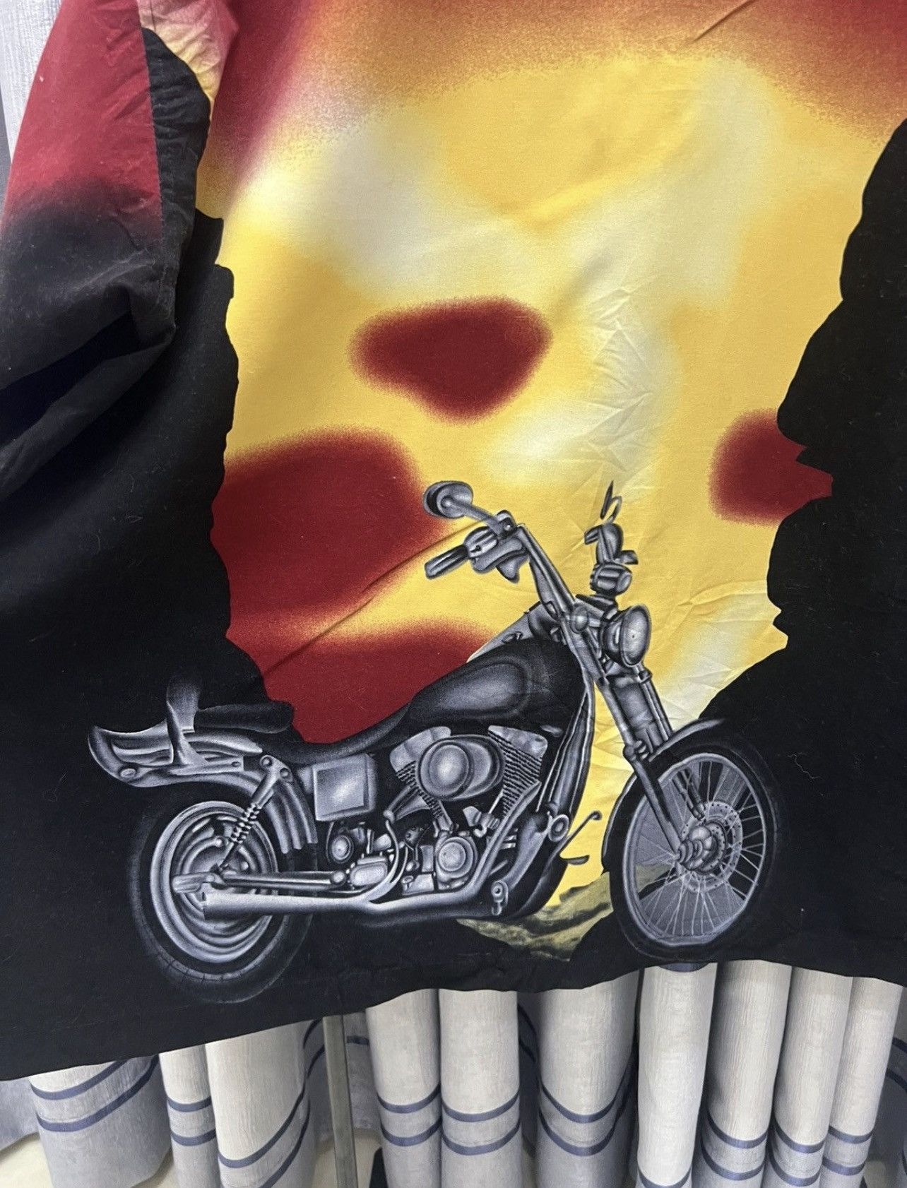 Harley Davidson 90s VINTAGE HARLEY MOTORCYLE BODY JPG STYLE BUTTON UP SHIRT Size US XXL / EU 58 / 5 - 6 Thumbnail