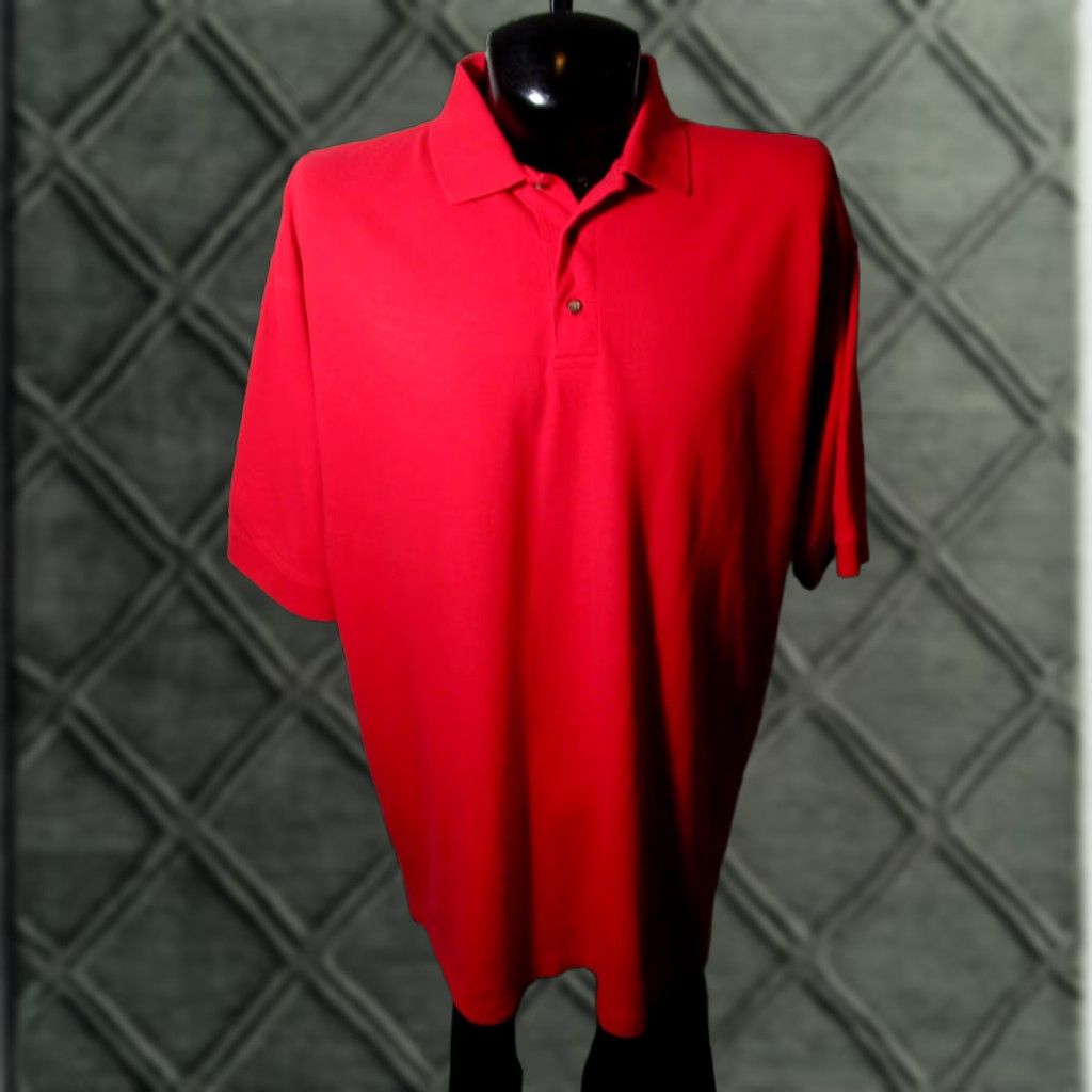 Vintage AMERICAN COTTONS Red Short Sleeve Polo Shirt Men's XL NWOT Size US XL / EU 56 / 4 - 1 Thumbnail