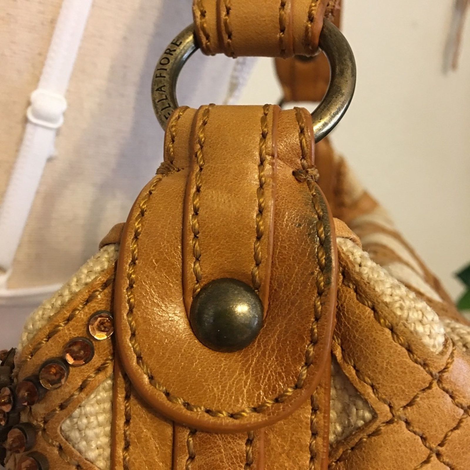 Vintage Vintage Isabella Fiore lattice leather beaded bag Size ONE SIZE - 8 Thumbnail