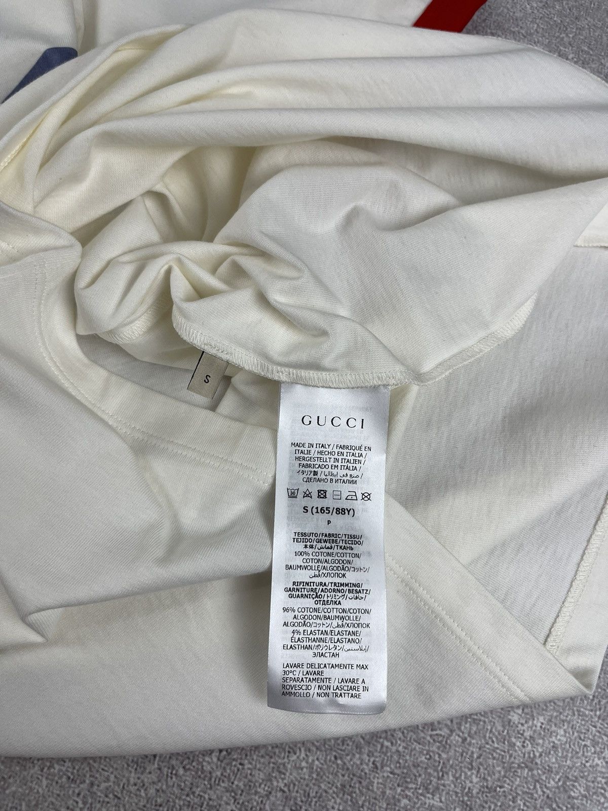Adidas × Gucci Gucci x Adidas Cotton Jersey T-Shirt White/Red Unisex Size US S / EU 44-46 / 1 - 8 Thumbnail