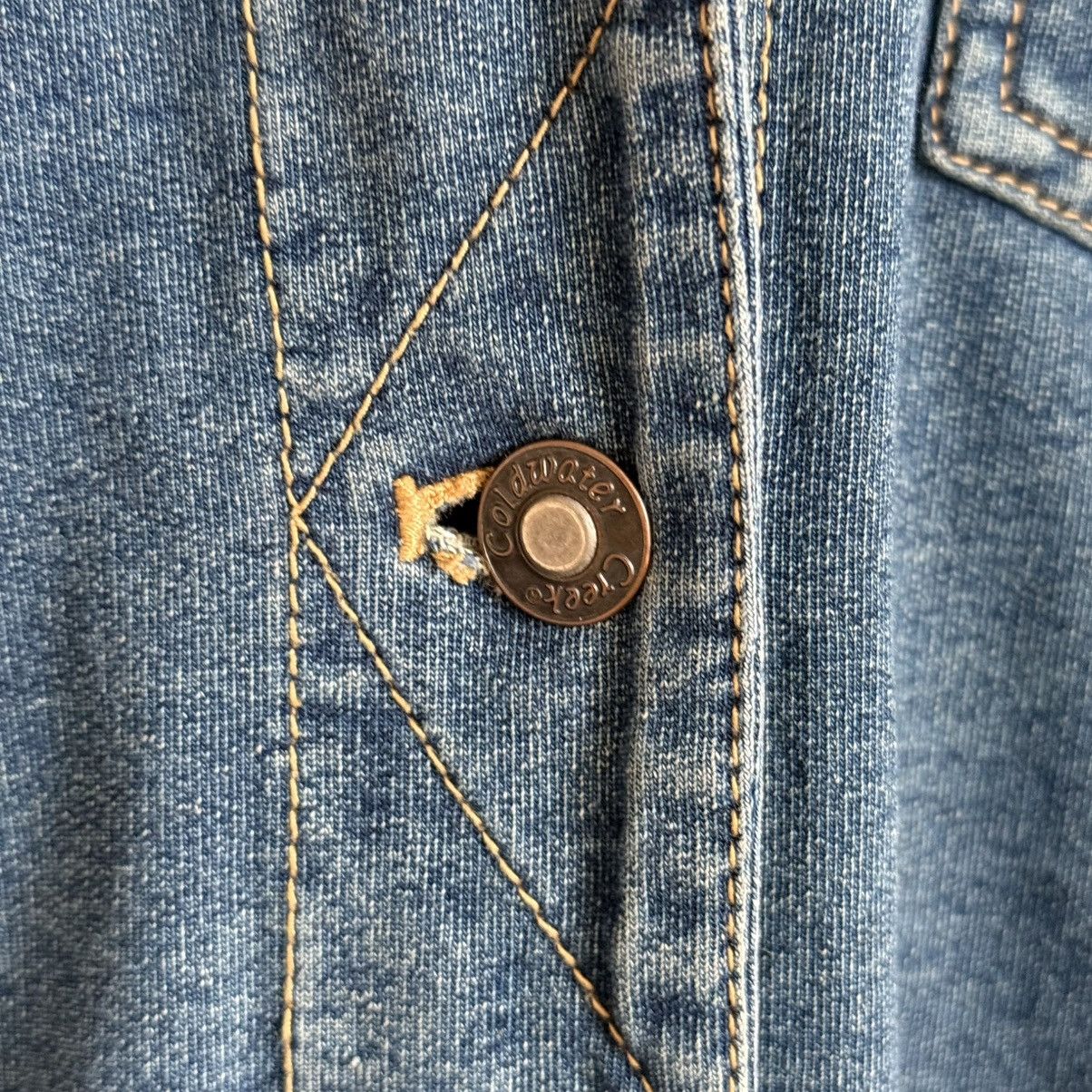 Vintage Coldwater Creek Denim Shirt Blue Stretch Button Up Pockets Size XXL / US 16-18 / IT 52-54 - 5 Thumbnail