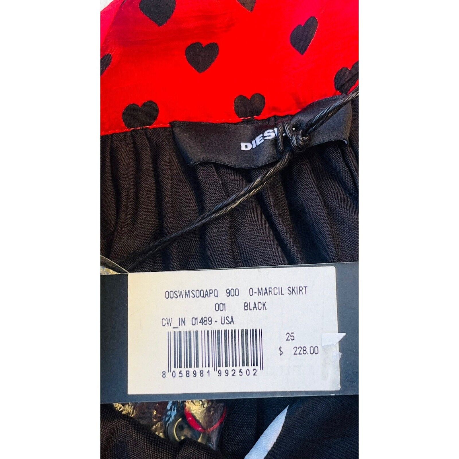 Diesel Diesel Women's 0-MARCIL Skirt Hearts & Polka Dots Print Pock Size 25" / US 0 / IT 36 - 5 Thumbnail