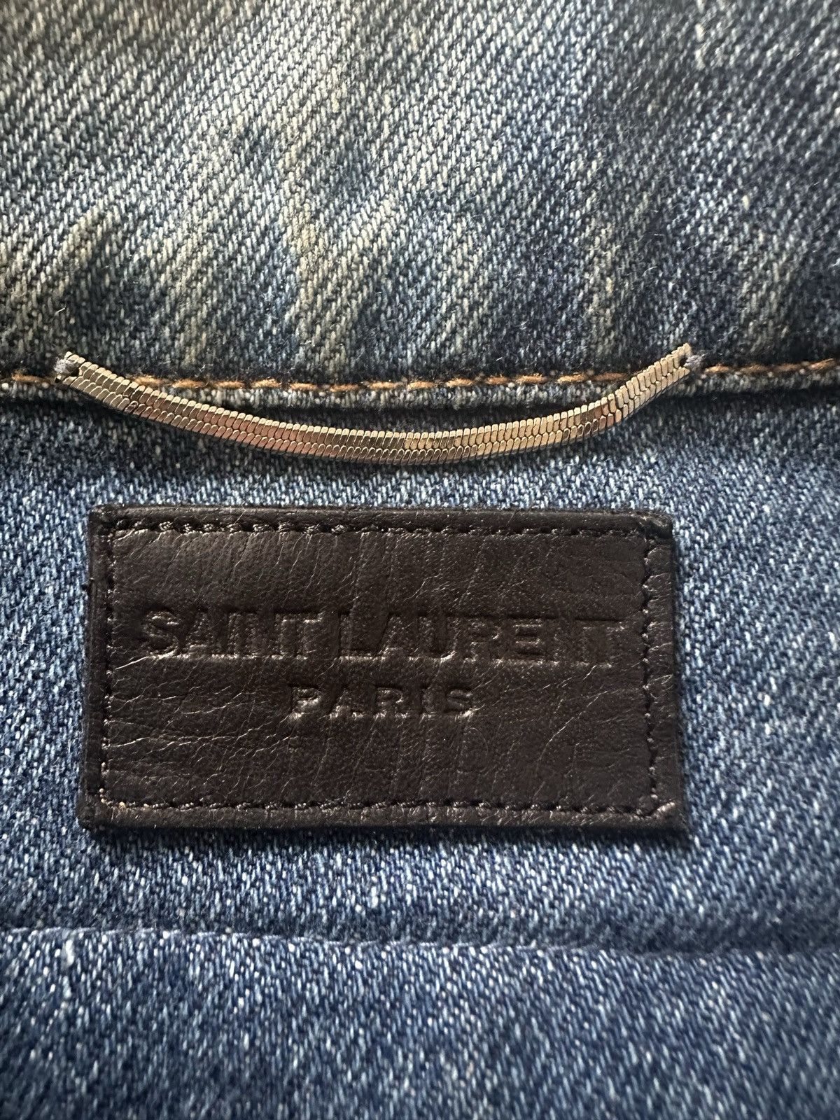 Saint Laurent Paris $1490 SS17 Saint Laurent Sweet Dreams studded denim jacket Size US L / EU 52-54 / 3 - 13 Thumbnail