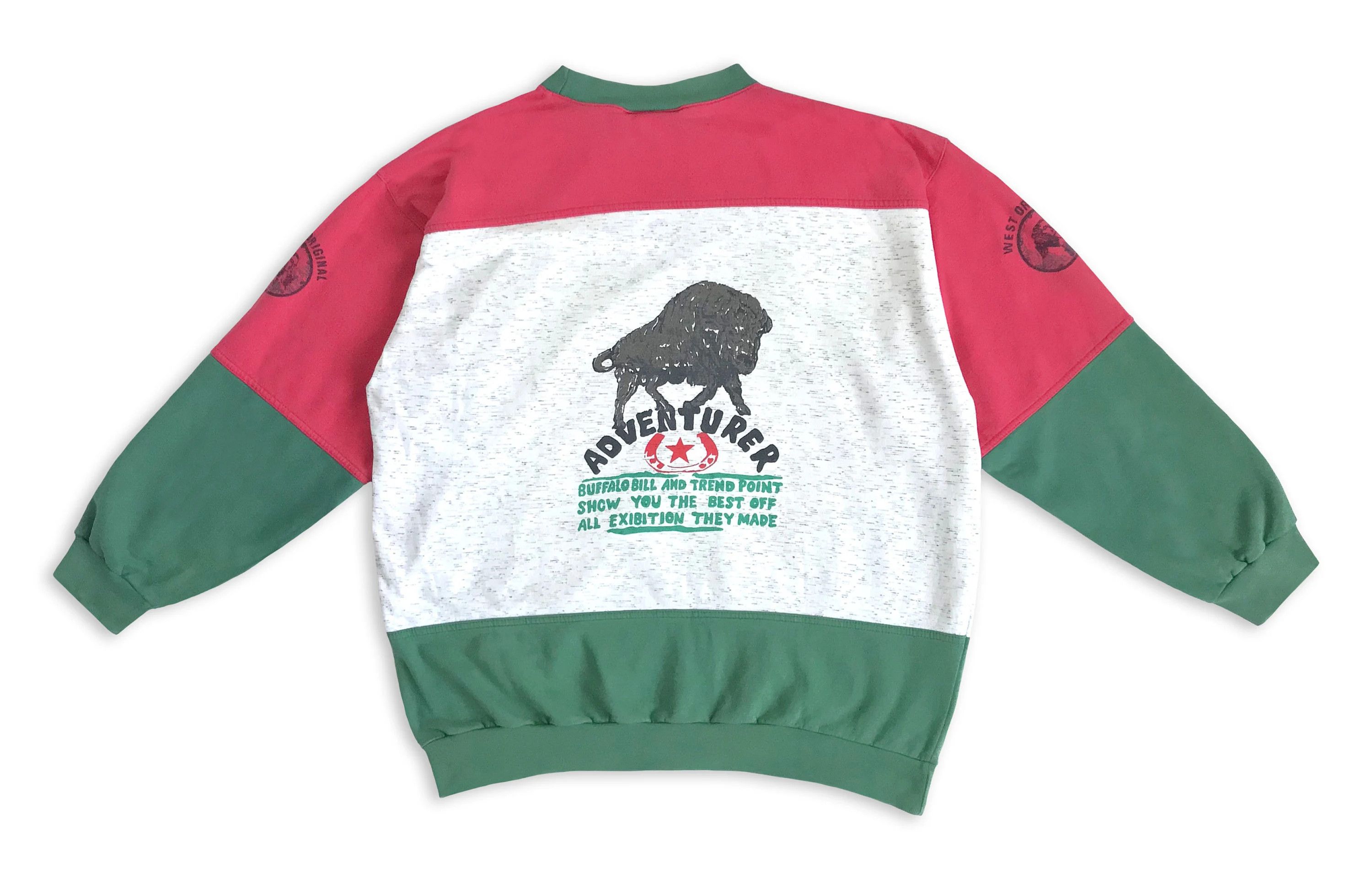 Vintage 80s 90s BUFFALO BILL Sweatshirt Western Cowboy Crewneck Boxy Size US XL / EU 56 / 4 - 5 Thumbnail