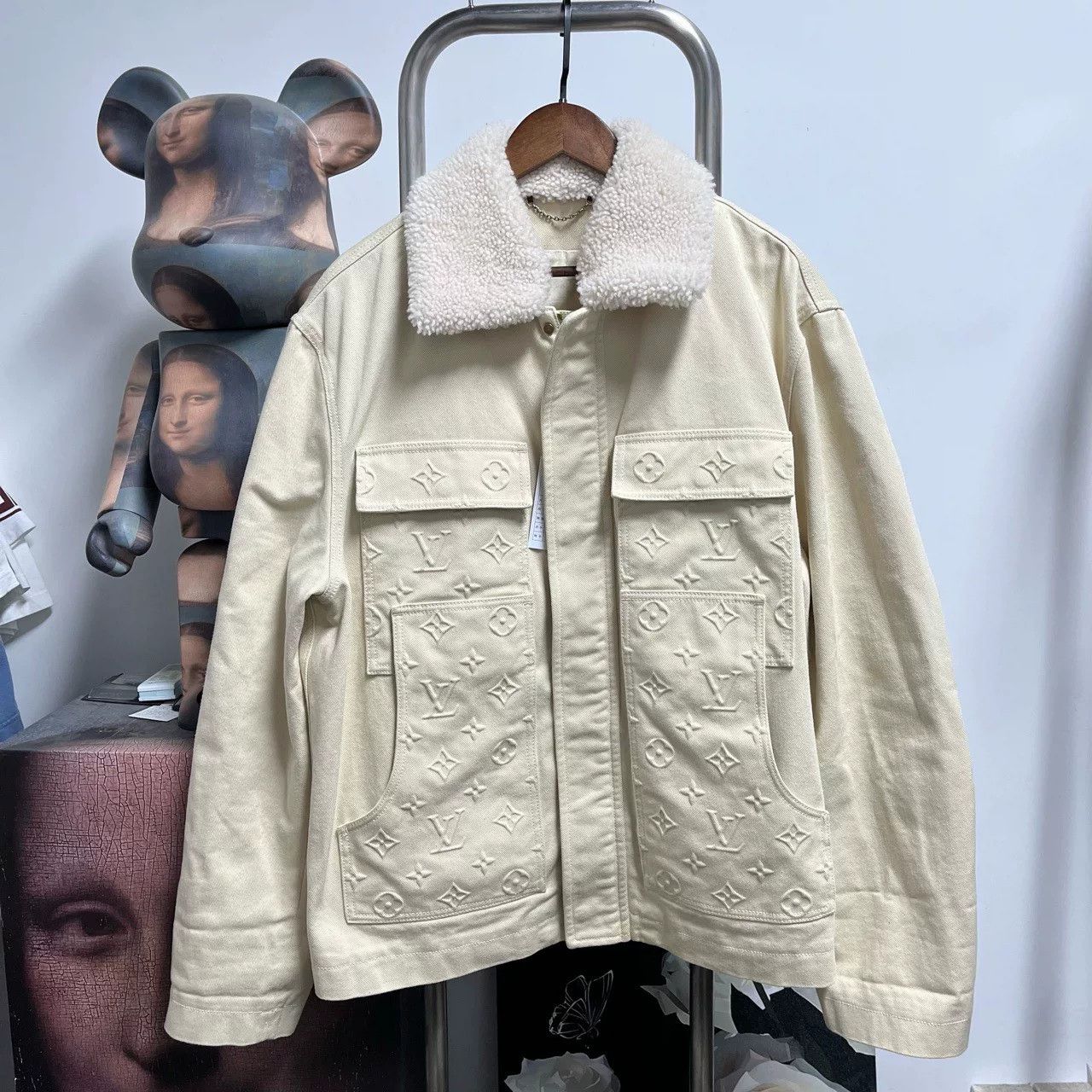 Louis Vuitton Louis Vuitton Shearling Collar Jacket N1503 Size US L / EU 52-54 / 3 - 1 Thumbnail