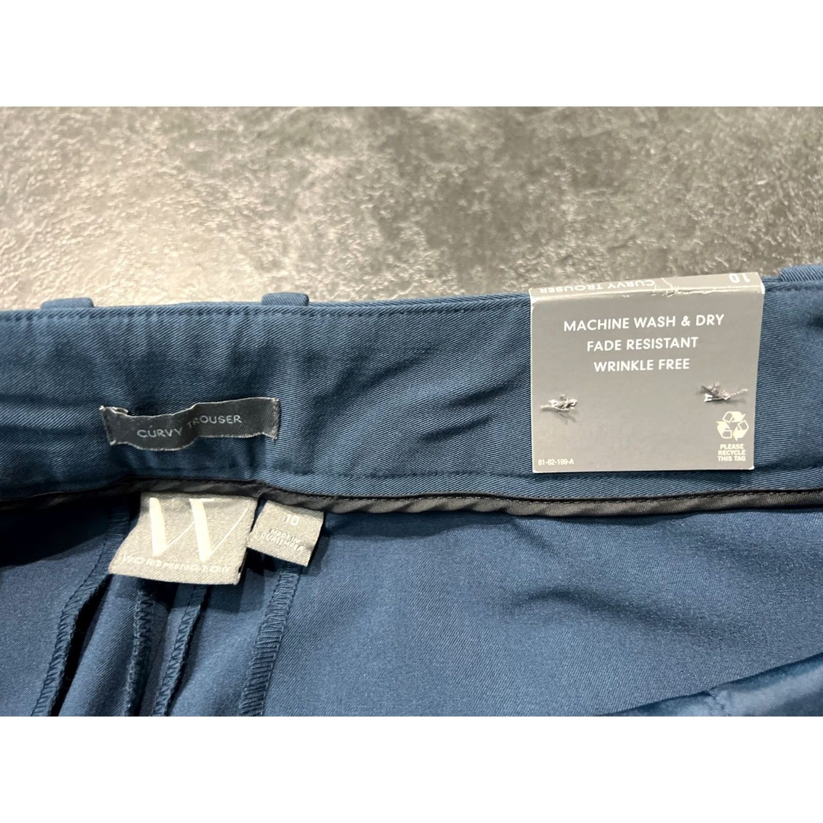 Worthington Worthington Dress Pants NWT Blue 10 High-Rise Wrinkle Free Polyester Spandex Straight Women Pants Size 32" / US 10 / IT 46 - 7 Thumbnail