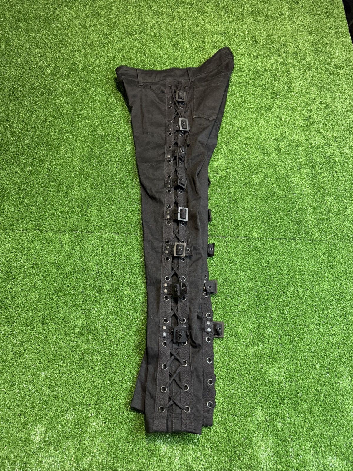 Vintage Avant Garde Gothicana Opium Black Buckle Detail Skarlet Pant Size 24" / US 00 / IT 34 - 7 Thumbnail