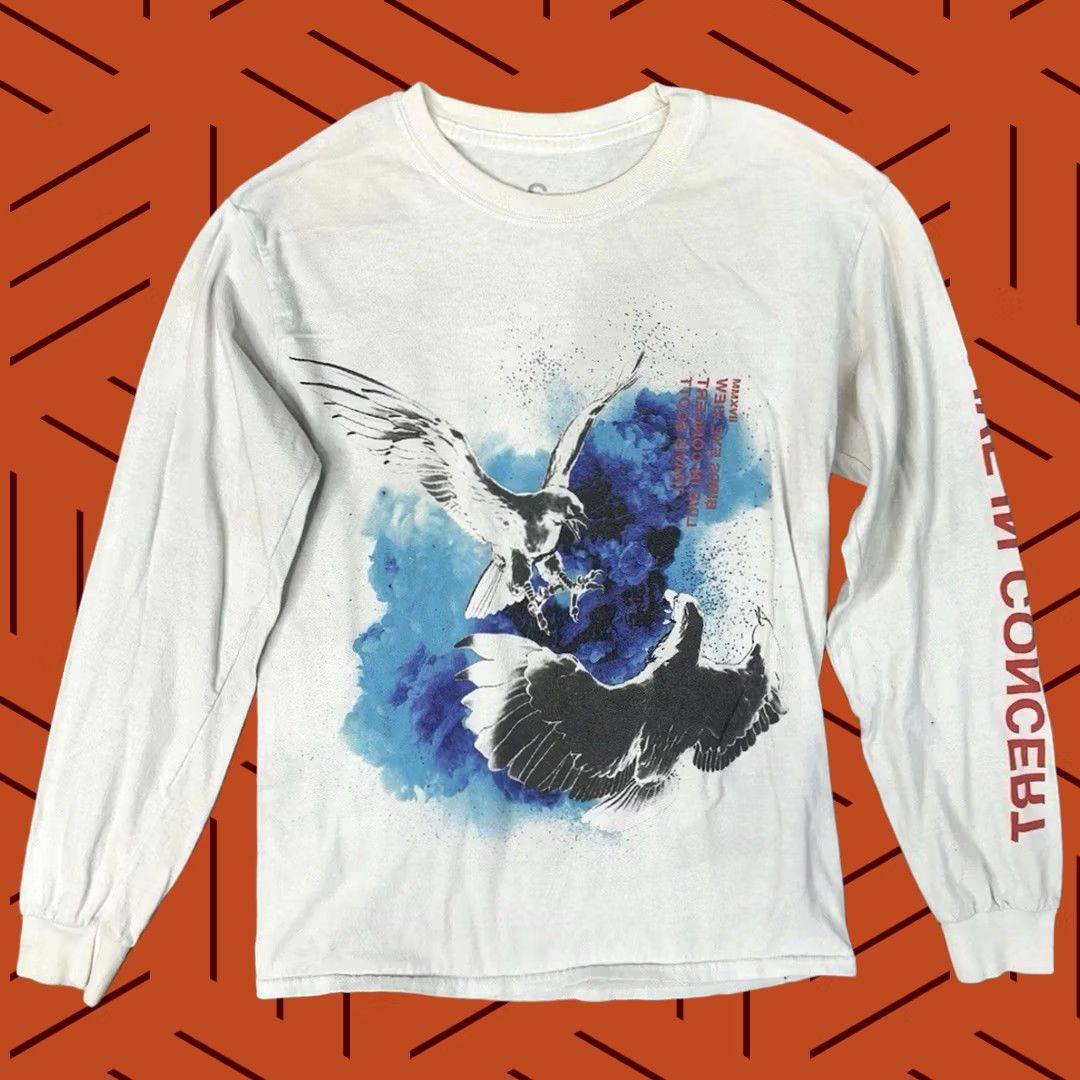 Travis Scott Travis Scott Birds Eye View Tour Live In Concert LS Tee White Size S Long Sleeve Shirt Men Boys? Size US S / EU 44-46 / 1 - 1 Thumbnail