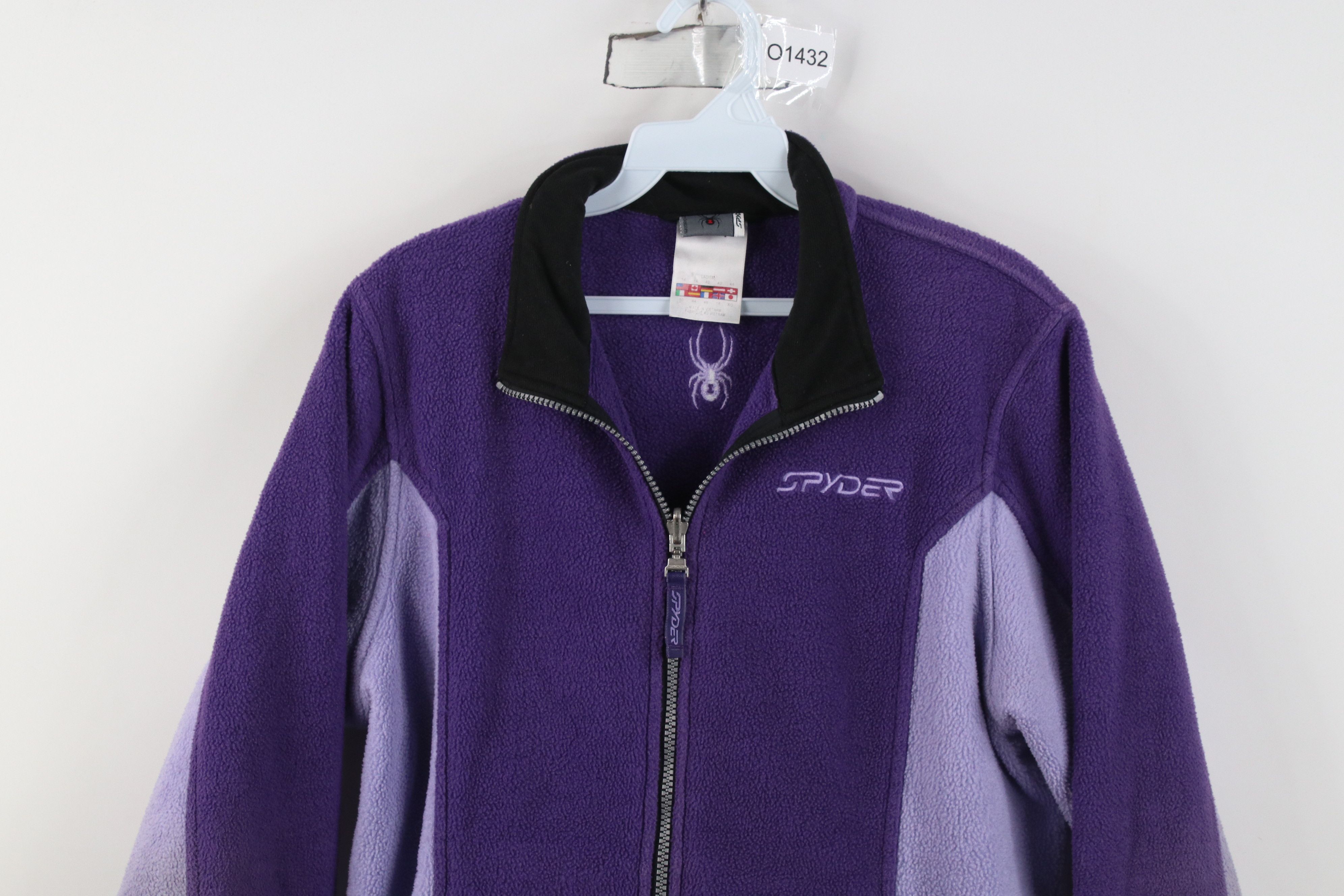 Spyder Vintage 90s Y2K Spyder Block Skiing Fleece Jacket Purple Size XL / US 12-14 / IT 48-50 - 2 Thumbnail