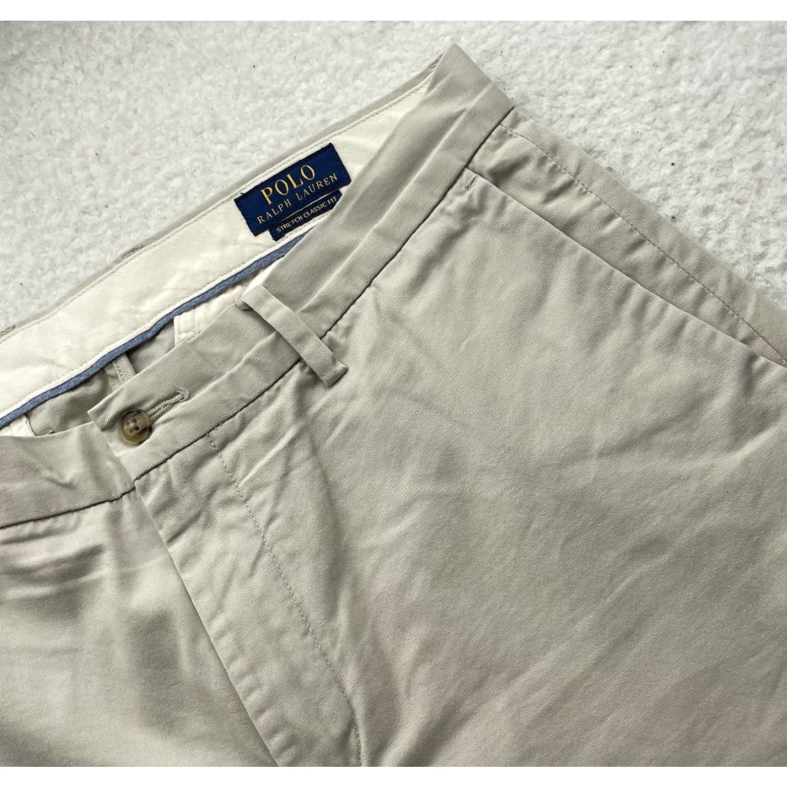 Polo Ralph Lauren Polo Ralph Lauren Chino Pants Mens 33x32 Beige Classic Fit Stretch Casual Golf Pants Size US XS / EU 42 / 0 - 2 Thumbnail