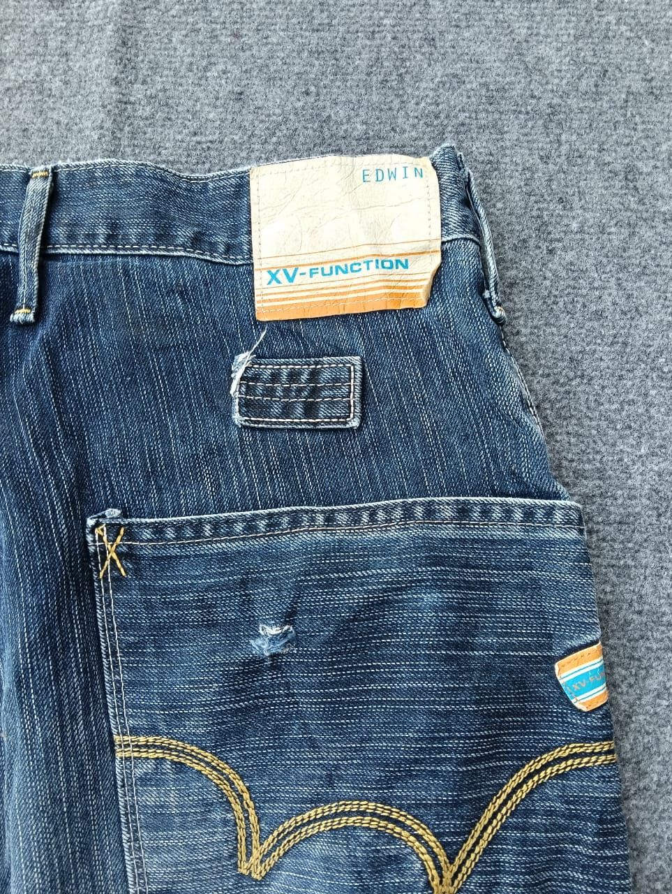 Edwin Edwin XV-FUNCTION Faded Blue Denim Jeans (Twist/Curve Leg)🔥 Size US 35 - 3 Thumbnail