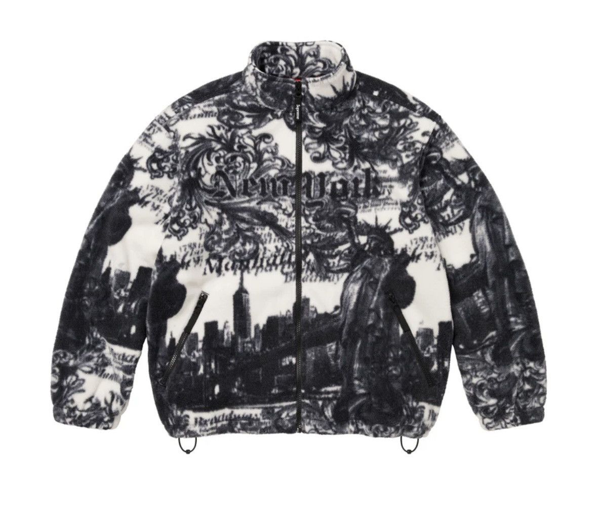 Supreme Supreme new York white and black fleece zip up Size US L / EU 52-54 / 3 - 1 Thumbnail