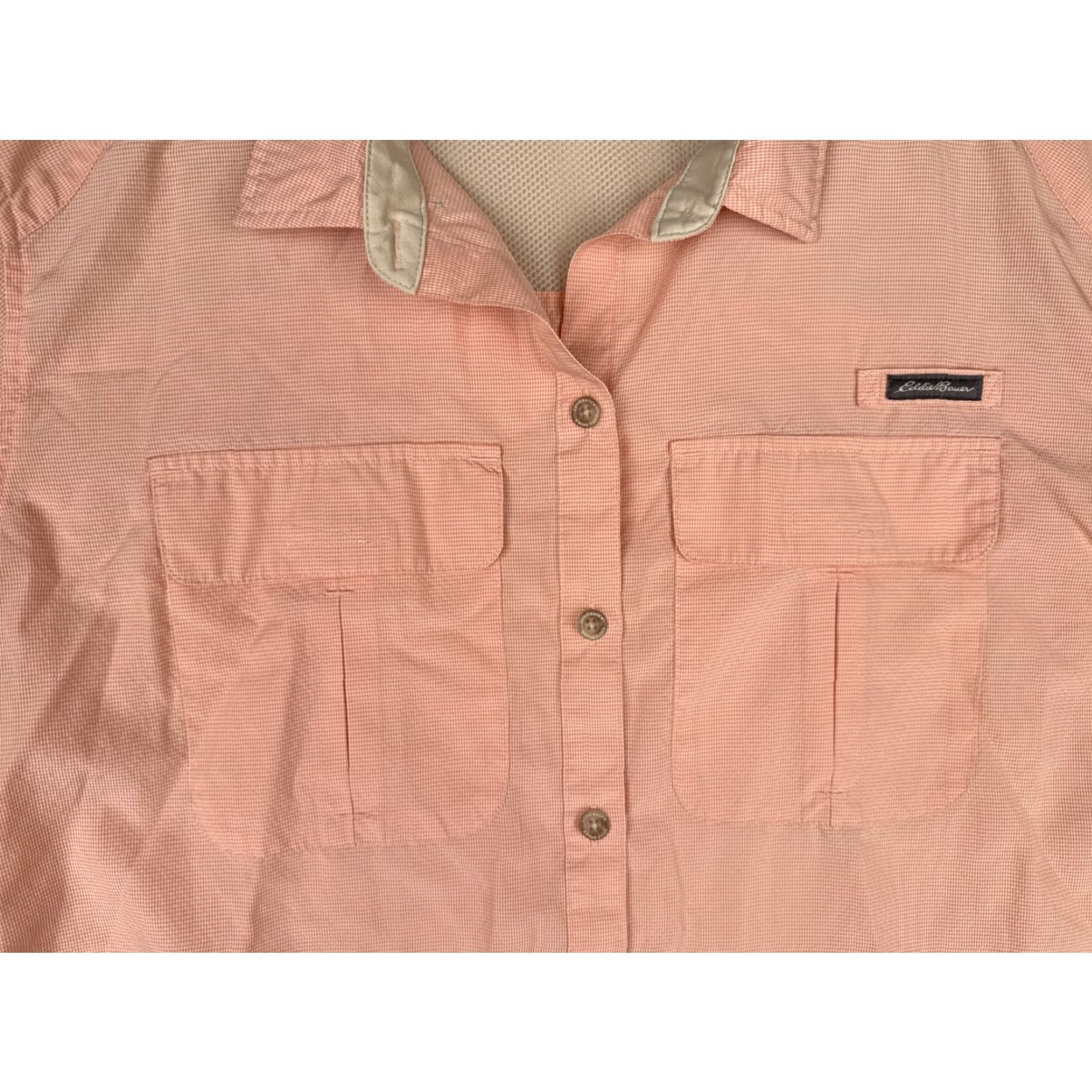 Eddie Bauer Eddie Bauer Shirt Women Large Tall Pink Pocket Button Up Fish Angler Long Sleeve Shirt? Size L / US 10 / IT 46 - 6 Thumbnail