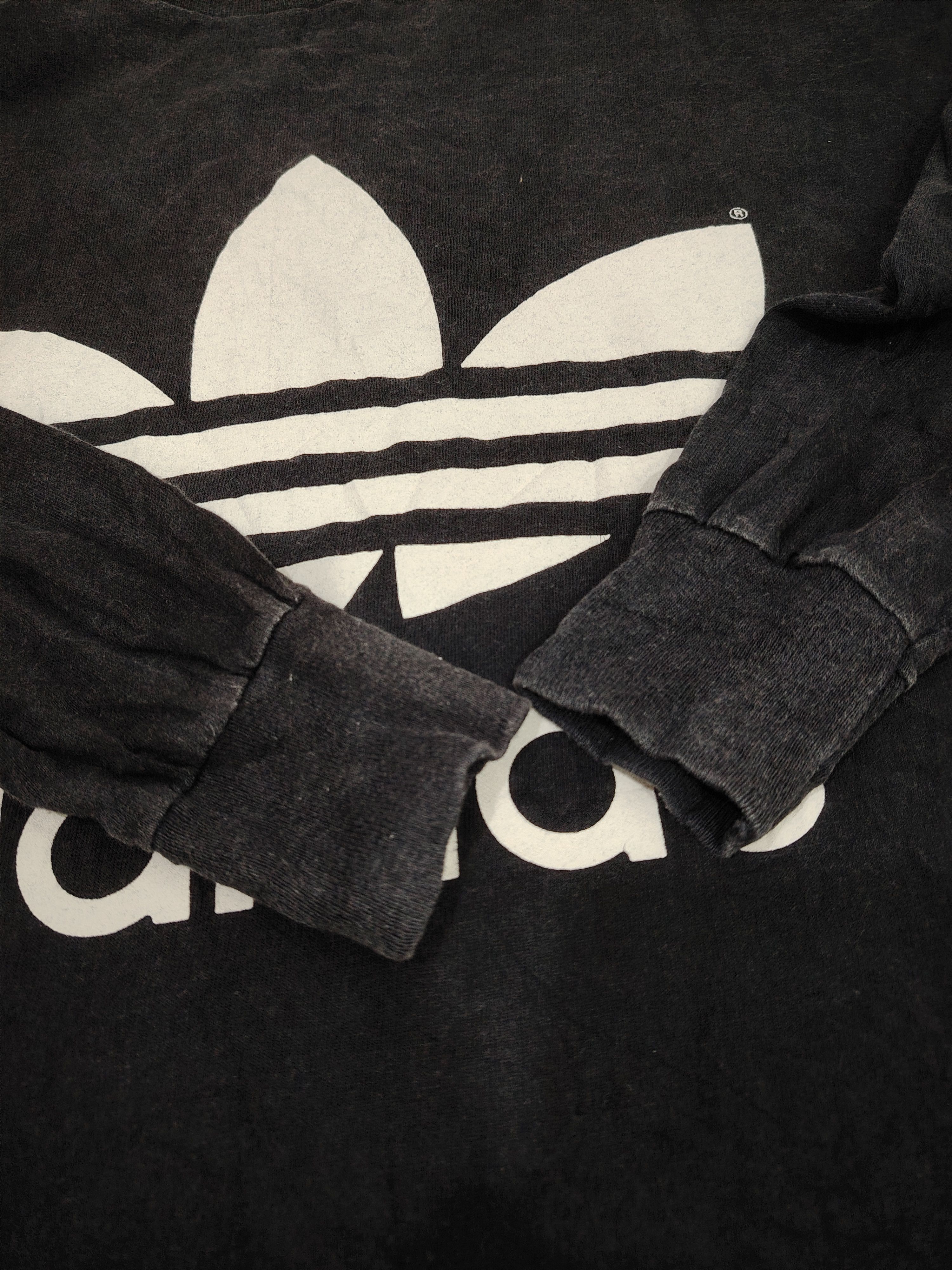 Adidas × Vintage Vtg 90s ADIDAS USA Trefoil Biglogo Double Print Longsleeves Size US L / EU 52-54 / 3 - 4 Thumbnail