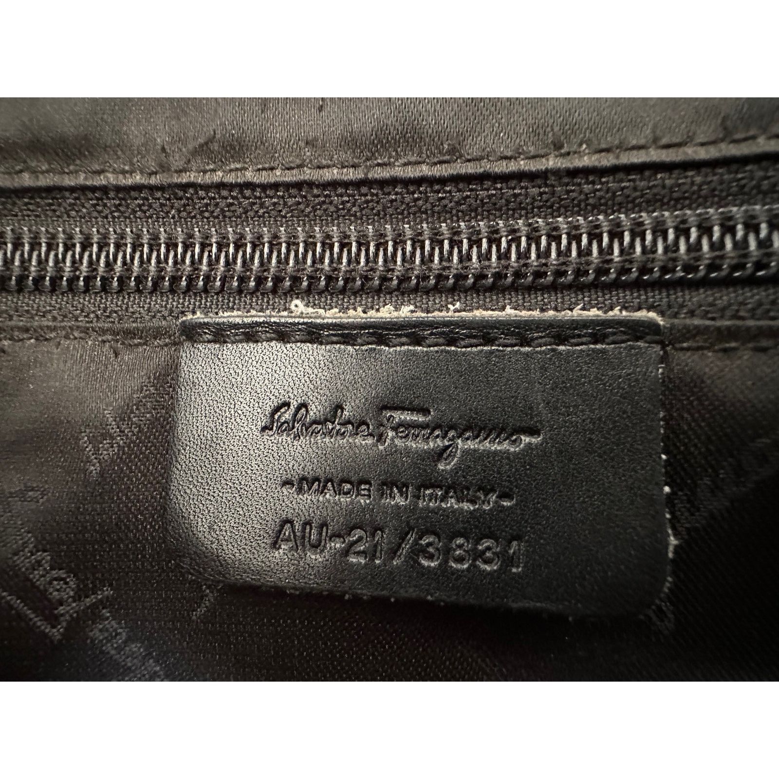 Salvatore Ferragamo Salvatore Ferragamo Black Gancini Canvas w Leather Tote Bag Size ONE SIZE - 8 Thumbnail