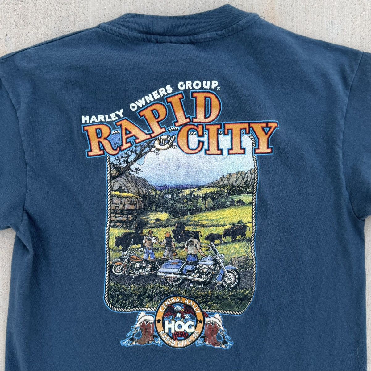 Harley Davidson Vintage 1995 Harley Davidson Owners Group Rapid City T-Shirt Size US M / EU 48-50 / 2 - 6 Thumbnail