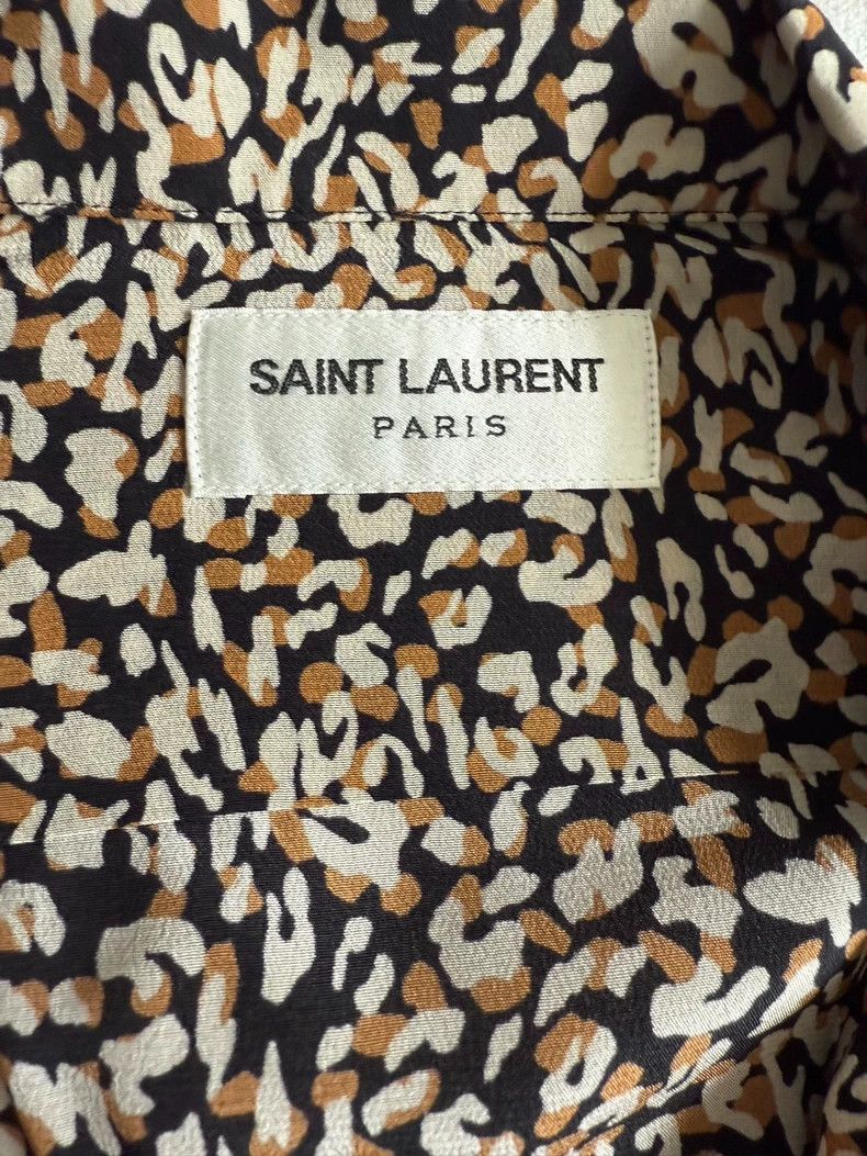Yves Saint Laurent Saint Laurent Leopard Print Silk Shirt Size US M / EU 48-50 / 2 - 2 Thumbnail