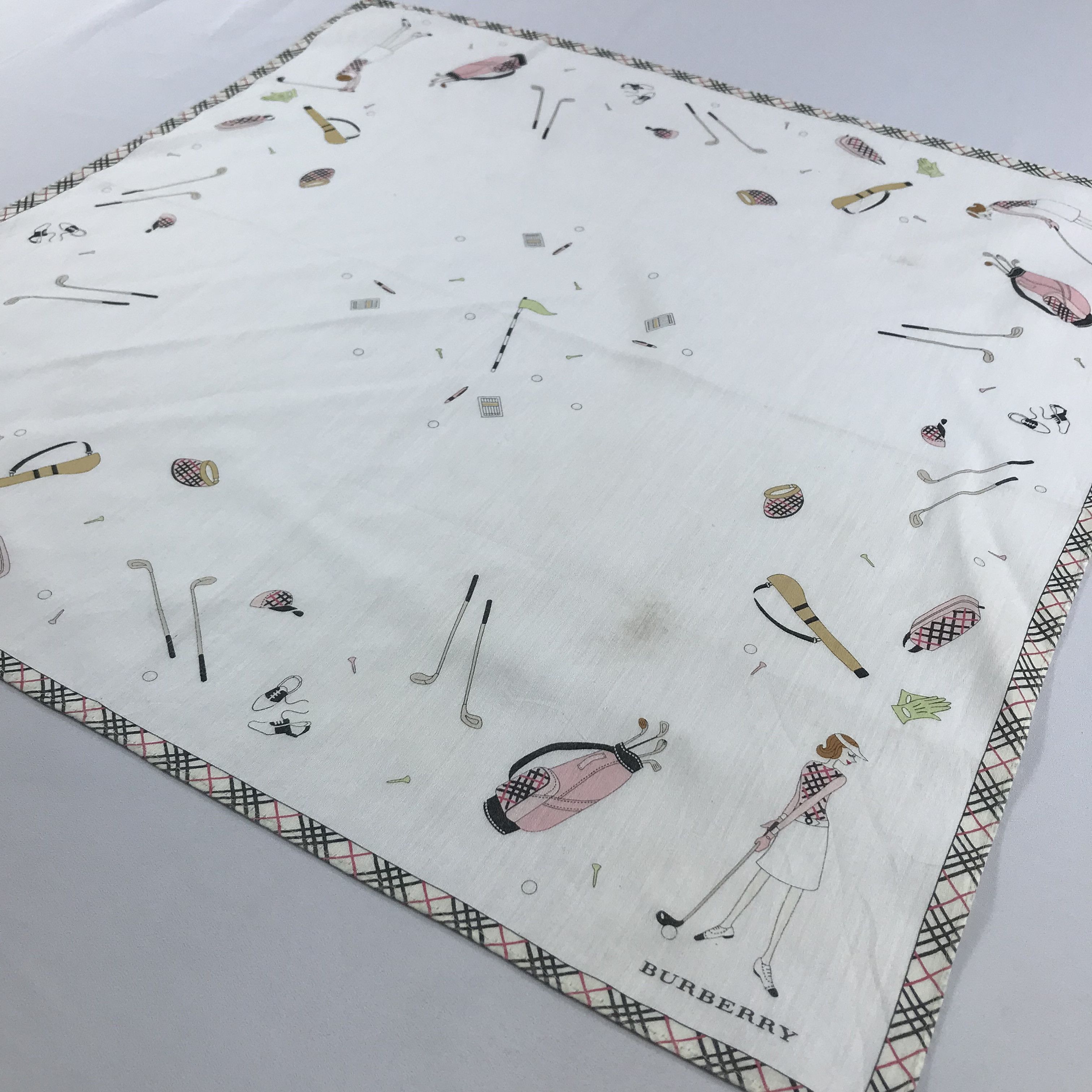 Burberry × Vintage Burberry Bandana / Handkerchief / Neckerchief - S2551 Size ONE SIZE - 2 Thumbnail