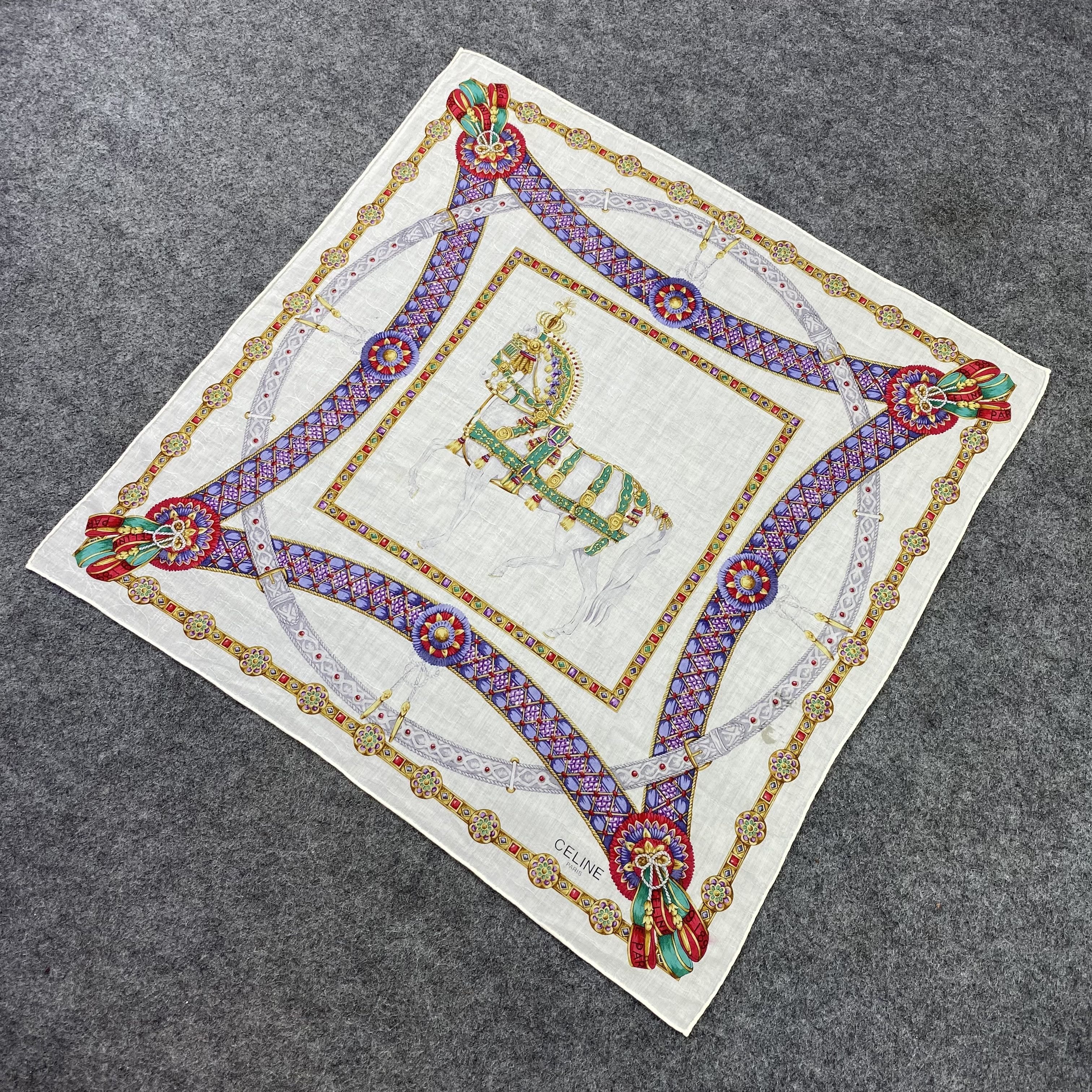 Celine Celine Handkerchief / Bandana / Neckerchief / Headscarf-B975 Size ONE SIZE - 4 Thumbnail