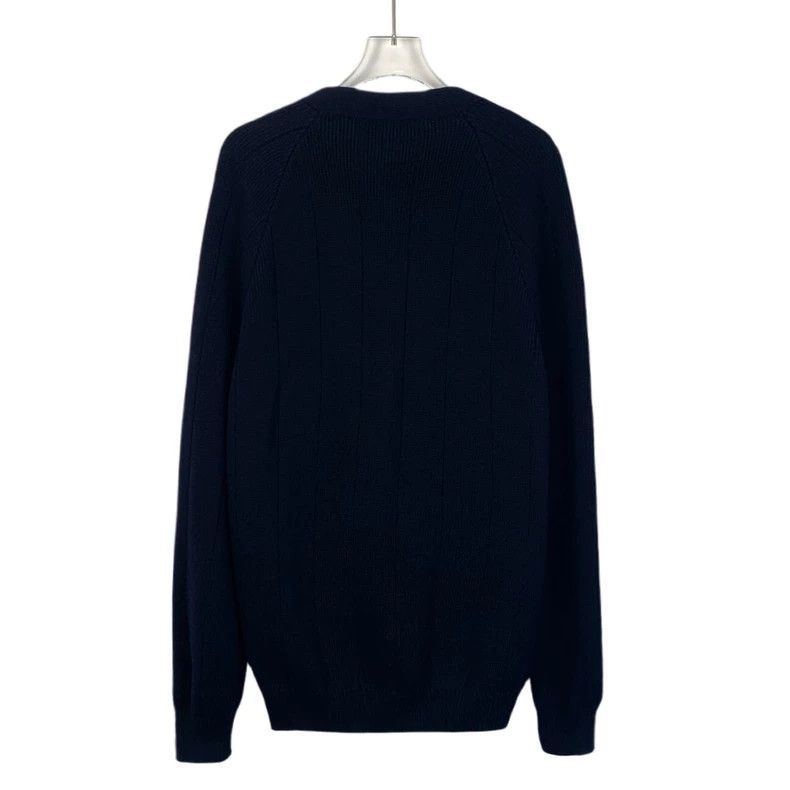 Gucci Gucci Dark blue red green webbing wool V-neck long-sleeved Size US S / EU 44-46 / 1 - 2 Thumbnail