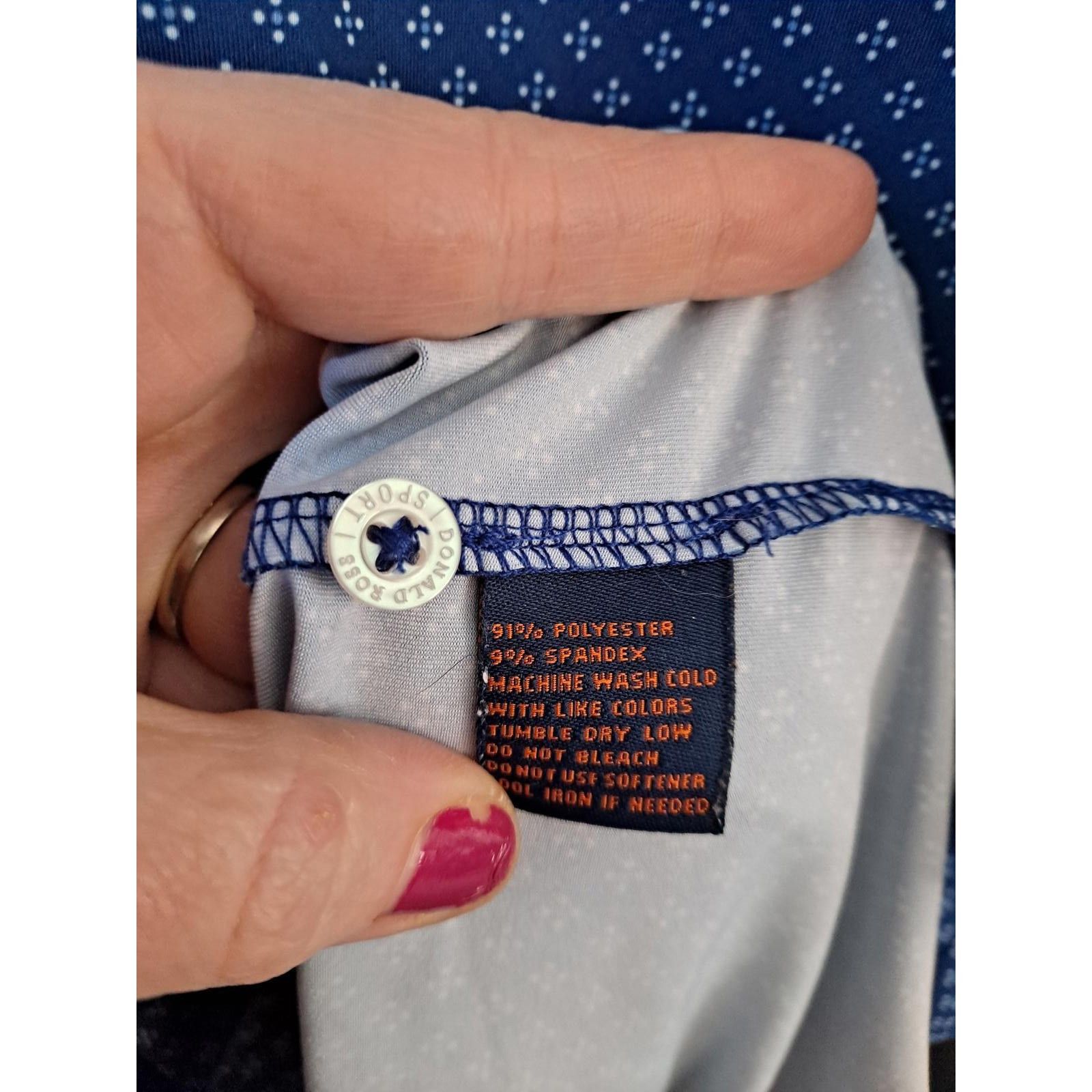 Other Donald Ross Short Sleeve 2 Tone Blue Polo Golf Shirt Size US L / EU 52-54 / 3 - 5 Thumbnail