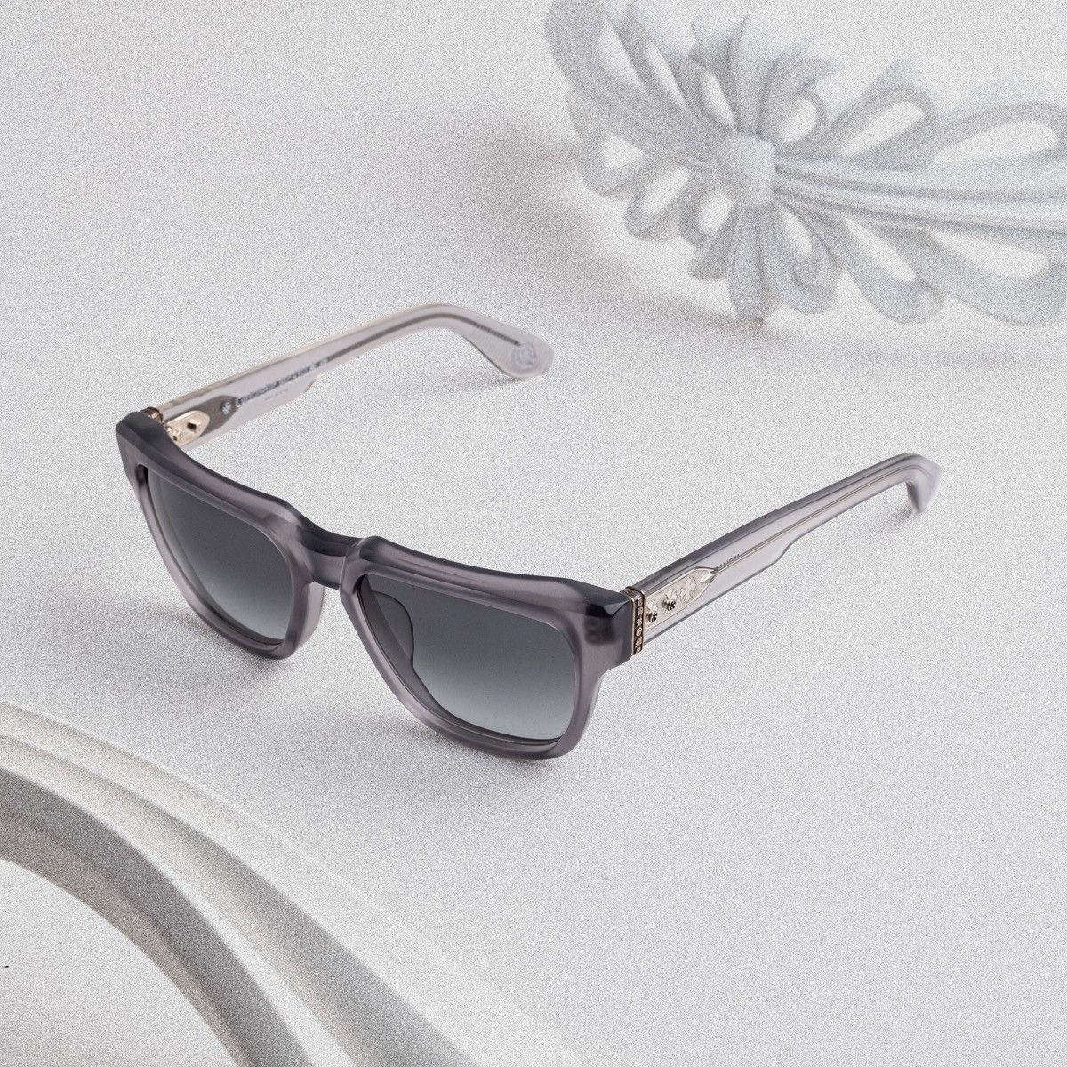 Chrome Hearts CHROME HEARTS MIDIXATHRILL I MATTE GREY SUNGLASSES Size ONE SIZE - 2 Thumbnail