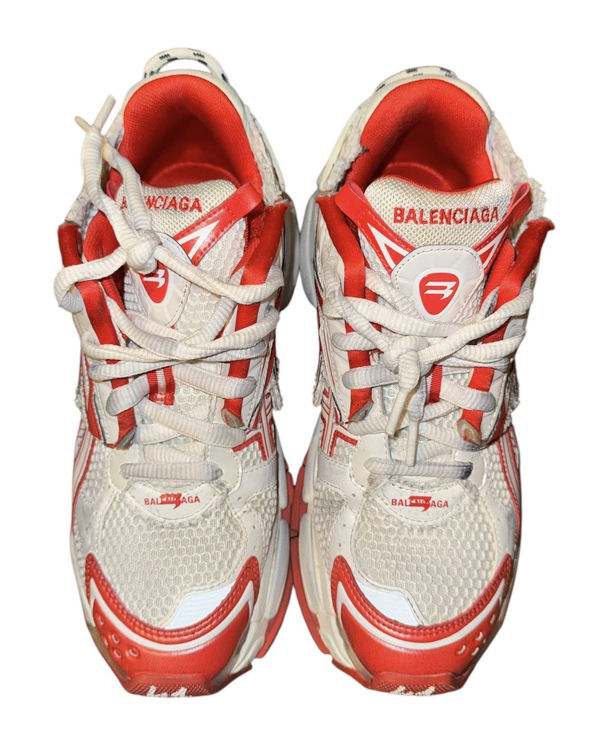 Balenciaga Balenciaga Runners White/Red 41 Size US 8.5 / EU 41-42 - 3 Thumbnail