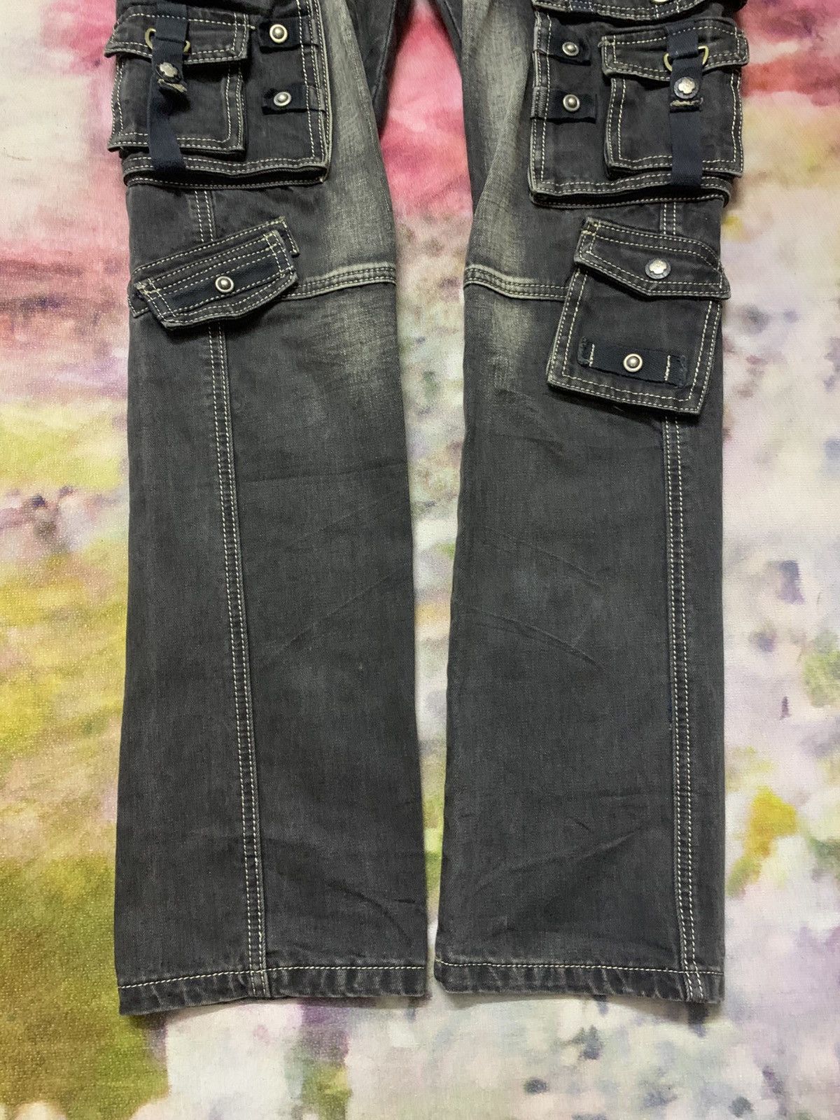 Tornado Mart Japanese Brand Tesilin Washed Black Denim Apocalypse Vkei Size US 29 - 6 Thumbnail