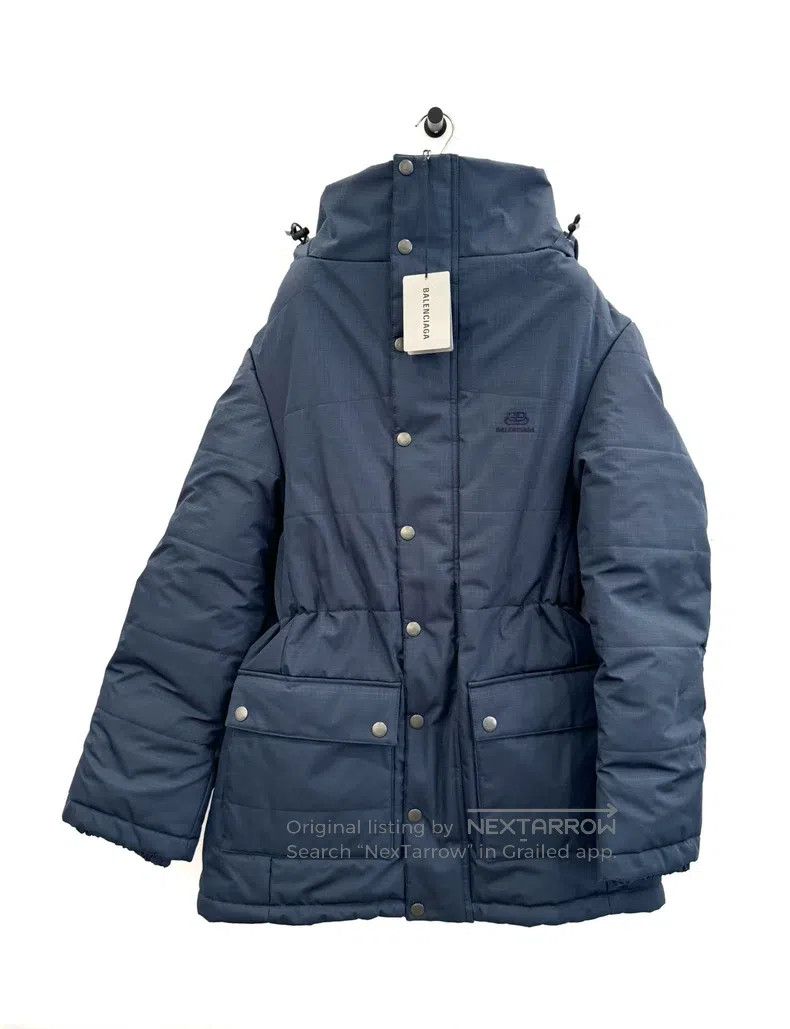 Balenciaga Balenciaga Double B Letter Logo Blue Cotton Jacket Size US M / EU 48-50 / 2 - 1 Thumbnail